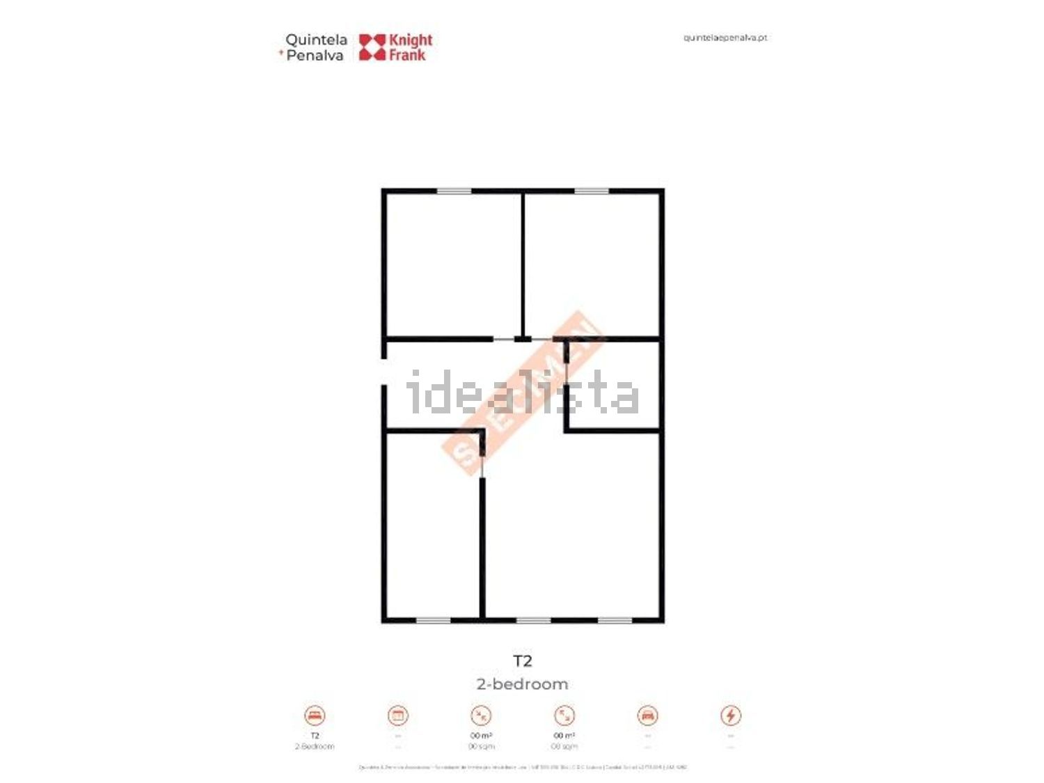 出租公寓 t2在Estrada de Caselas - 平面图