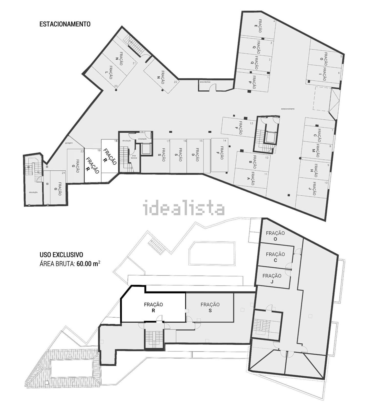 顶层公寓出售在Rua Infante Dom Henrique - 平面图