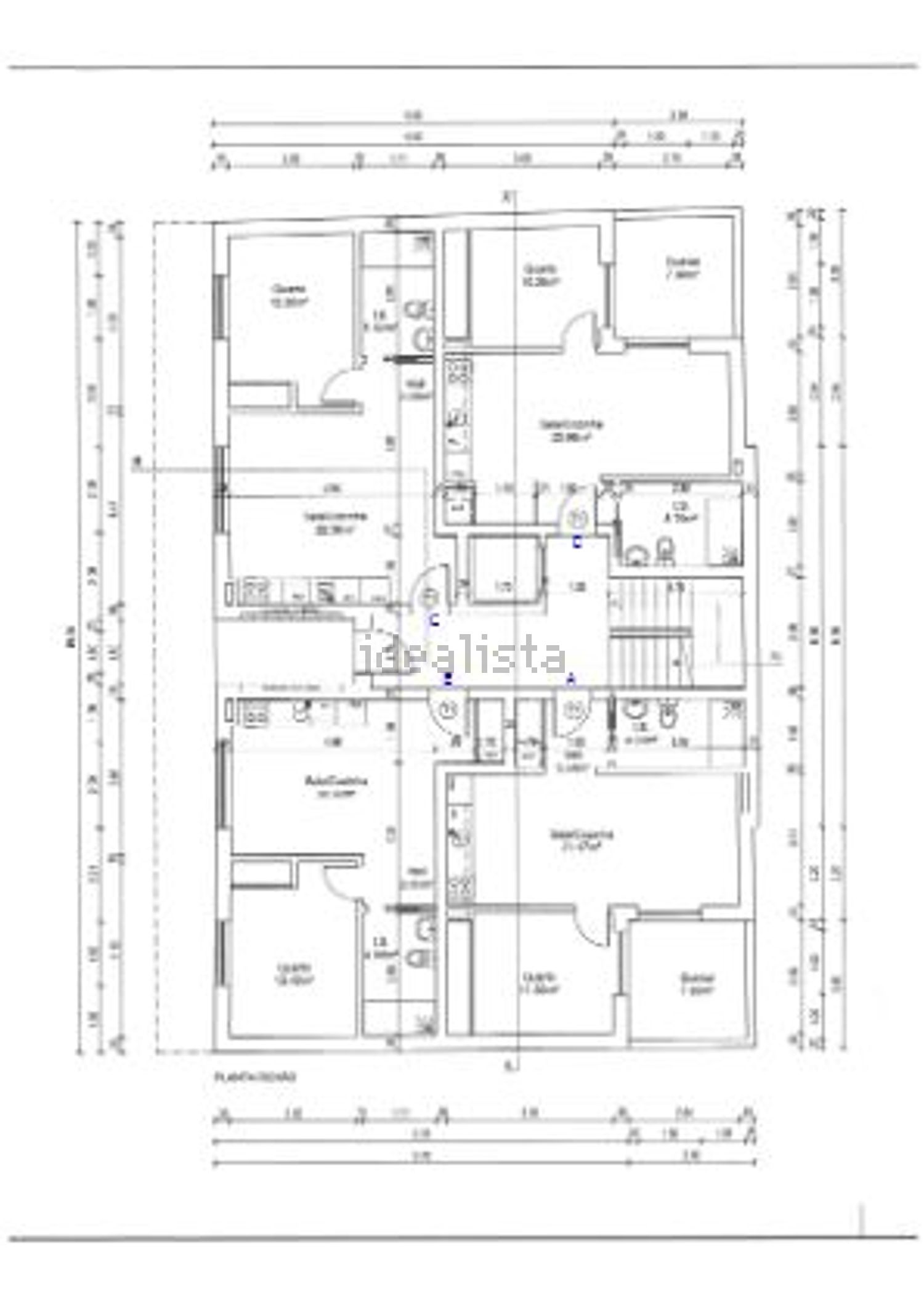 公寓 t1出售在Rua Concelheiro Frederico Ramirez, 88 - 平面图