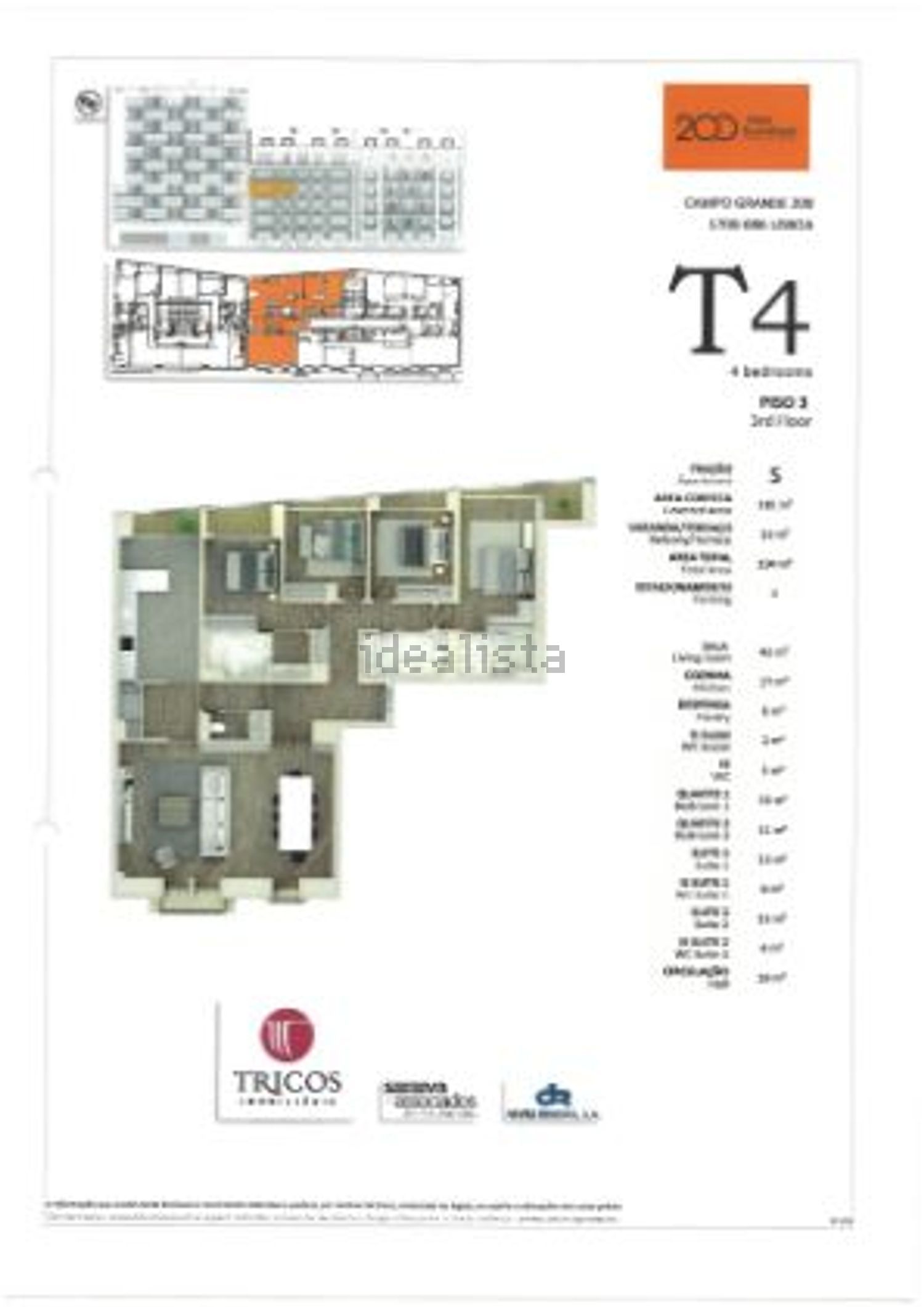公寓 t4出售1700-094, Alvalade - 平面图