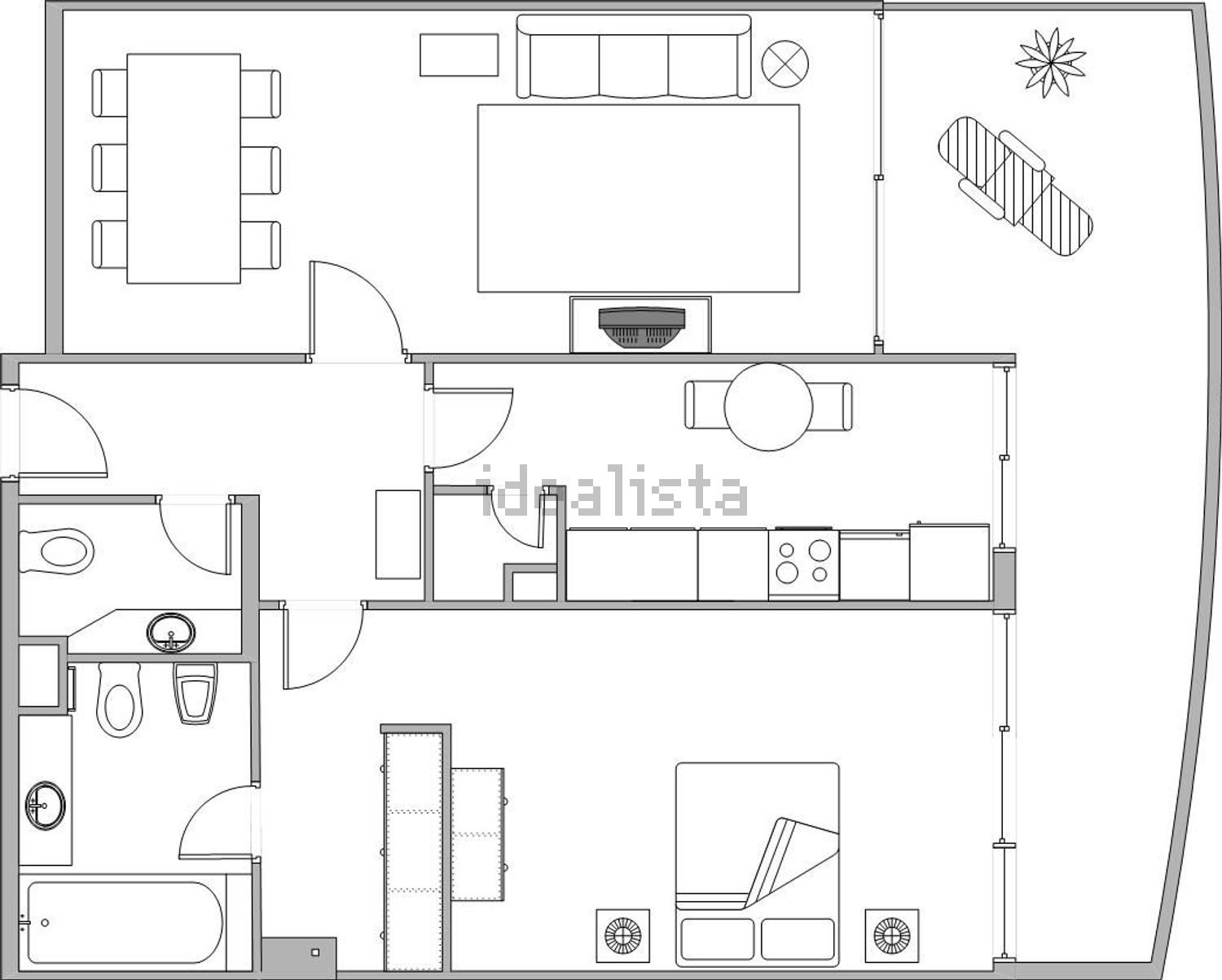 出租公寓 t1在Avenida José Malhoa, 2 - 平面图
