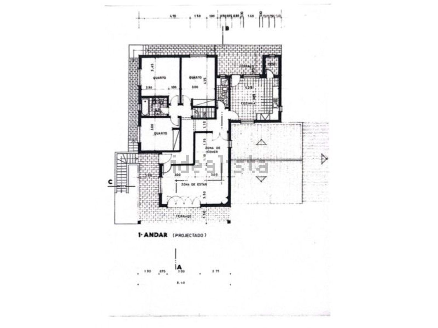 小楼房或独栋别墅出售在Aldeia de Budens - 平面图