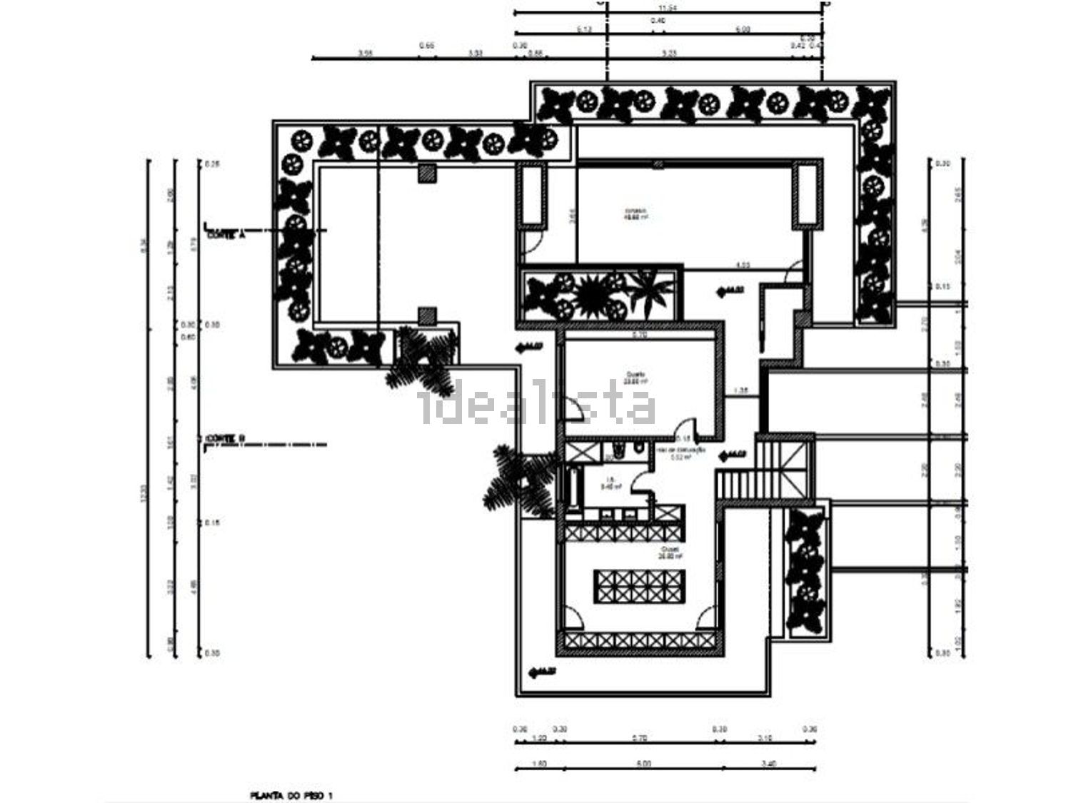 小楼房或独栋别墅出售在Rua de Santarém, 374 - 平面图