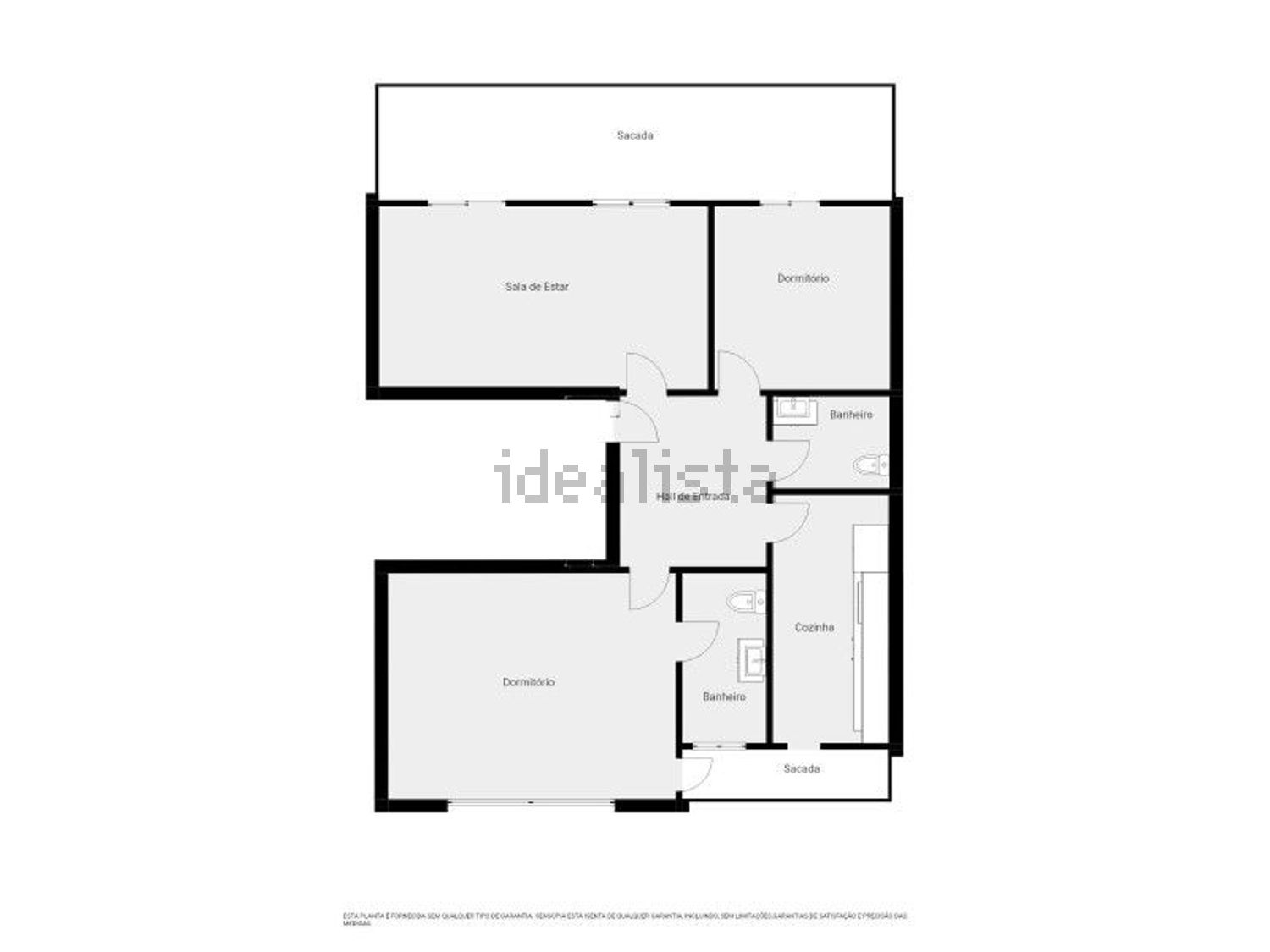 出租公寓 t2在Rua Capitão Leitão, 77 a - 平面图
