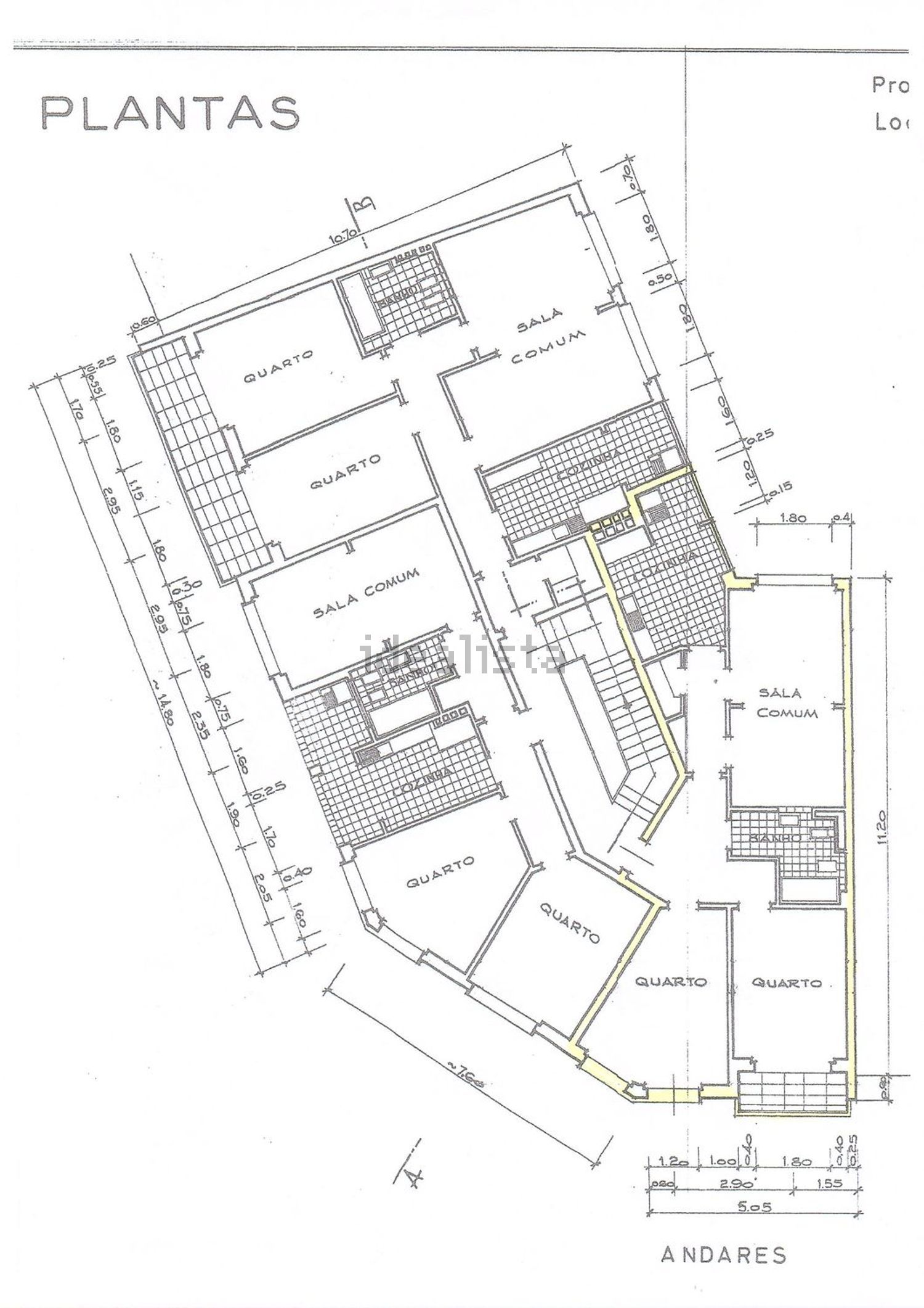 公寓 t2出售在Rua 1º de Maio, 40 - 平面图