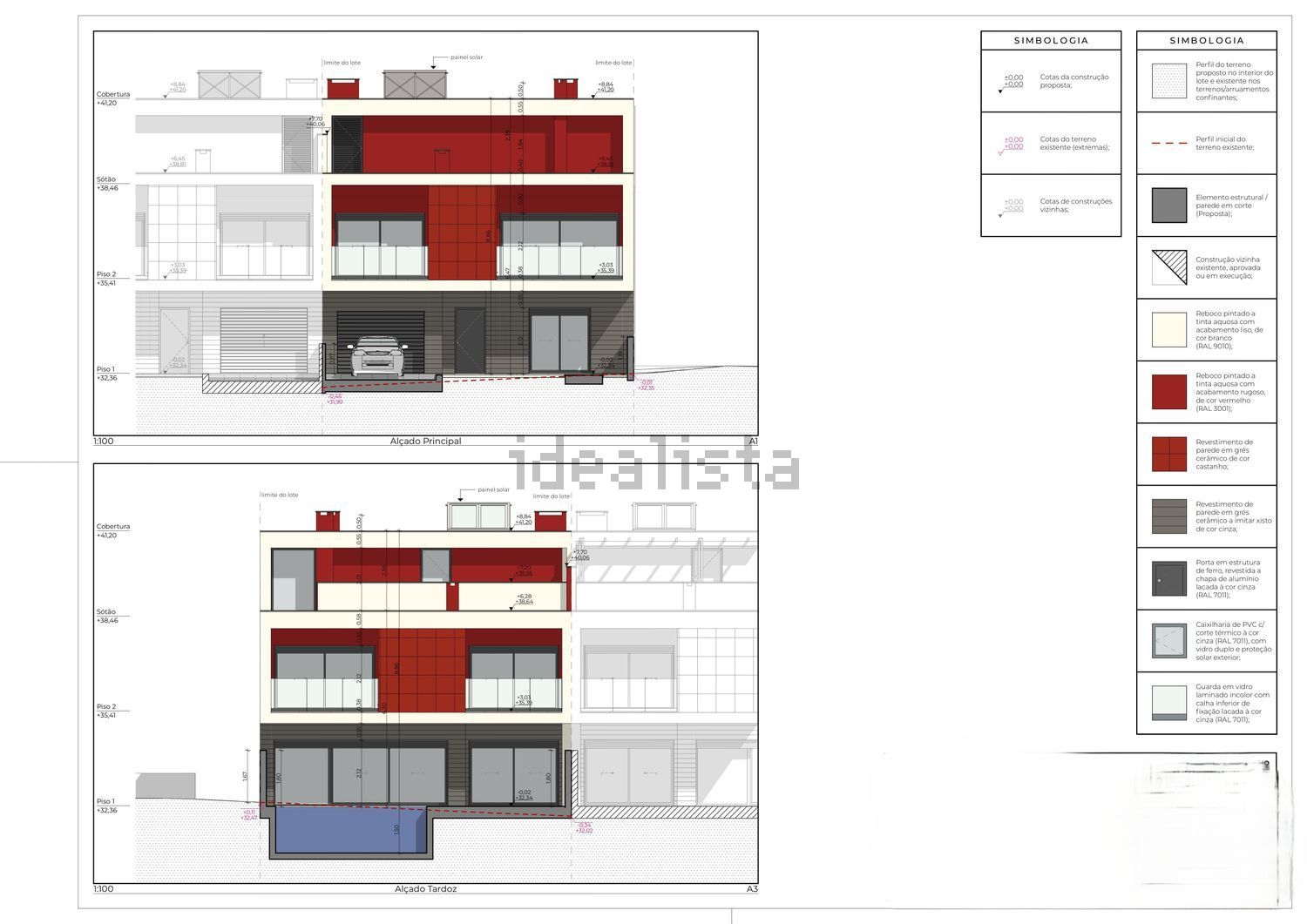 双拼别墅出售在Rua 11 de Março s/n - 平面图
