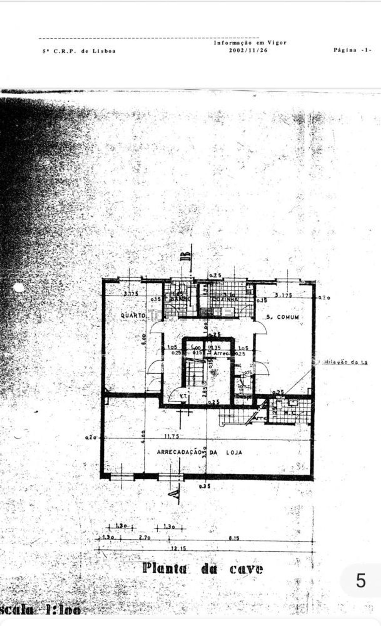 公寓 t1出售在Estrada de Benfica - 平面图