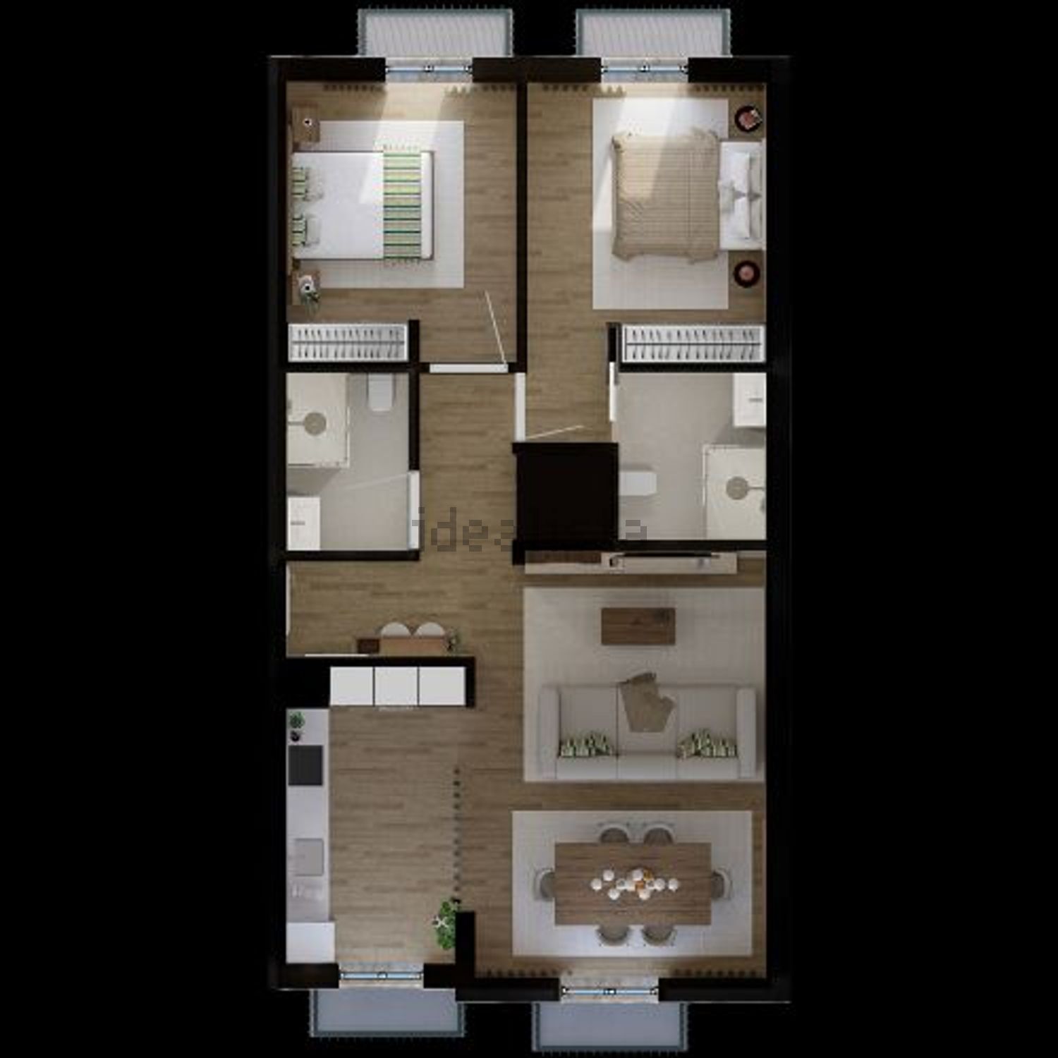 公寓 t2出售在Avenida Augusto Pereira Machado, 8 - 平面图