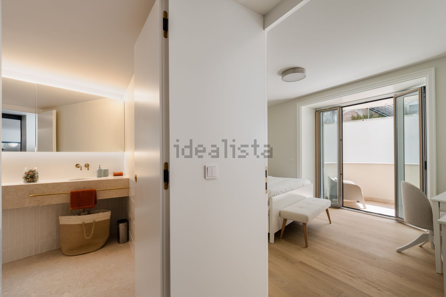 出租公寓 t1在Rua do Telhal, 72 - 卧室