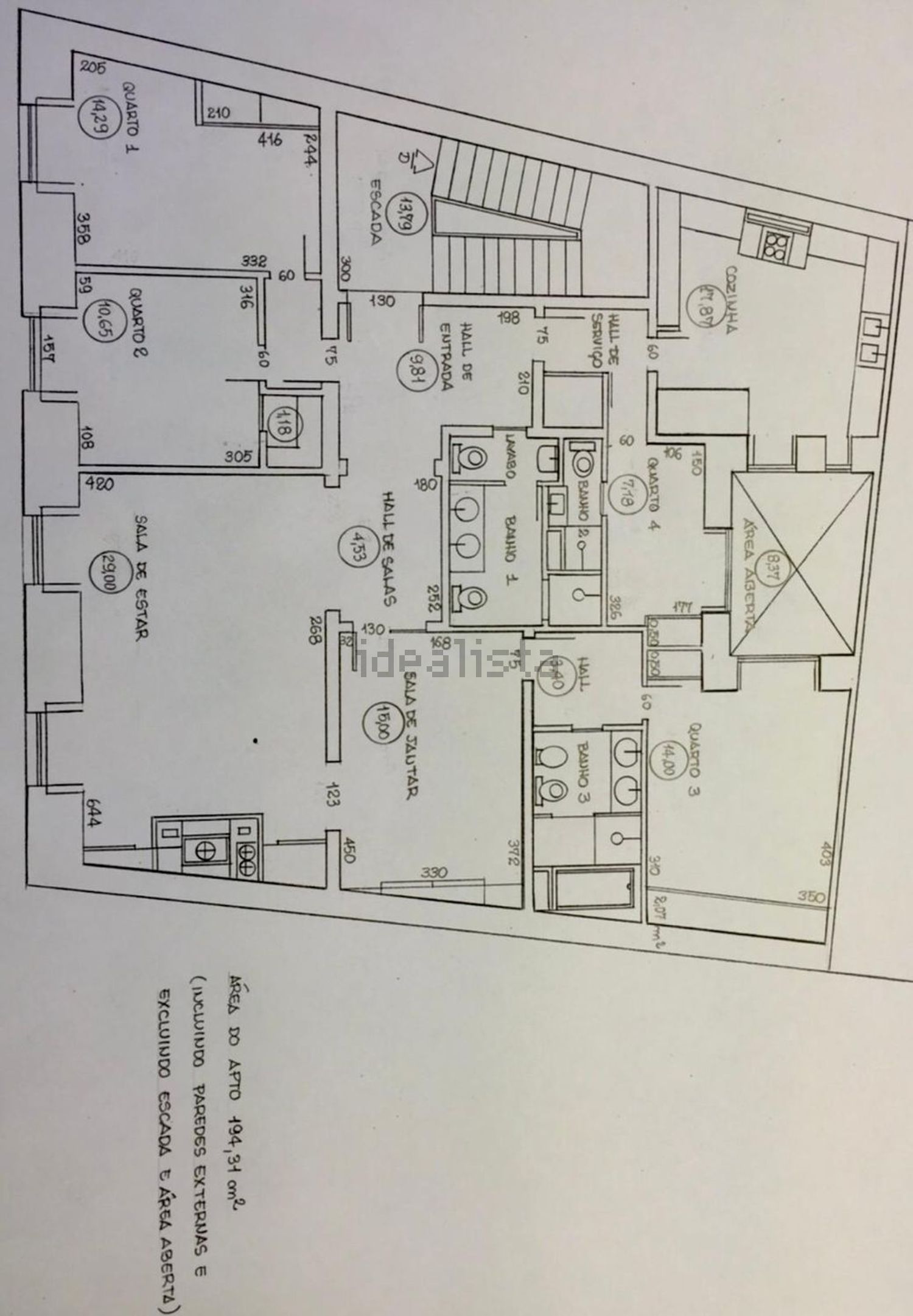 公寓 t4出售在Rua Ferragial - 平面图