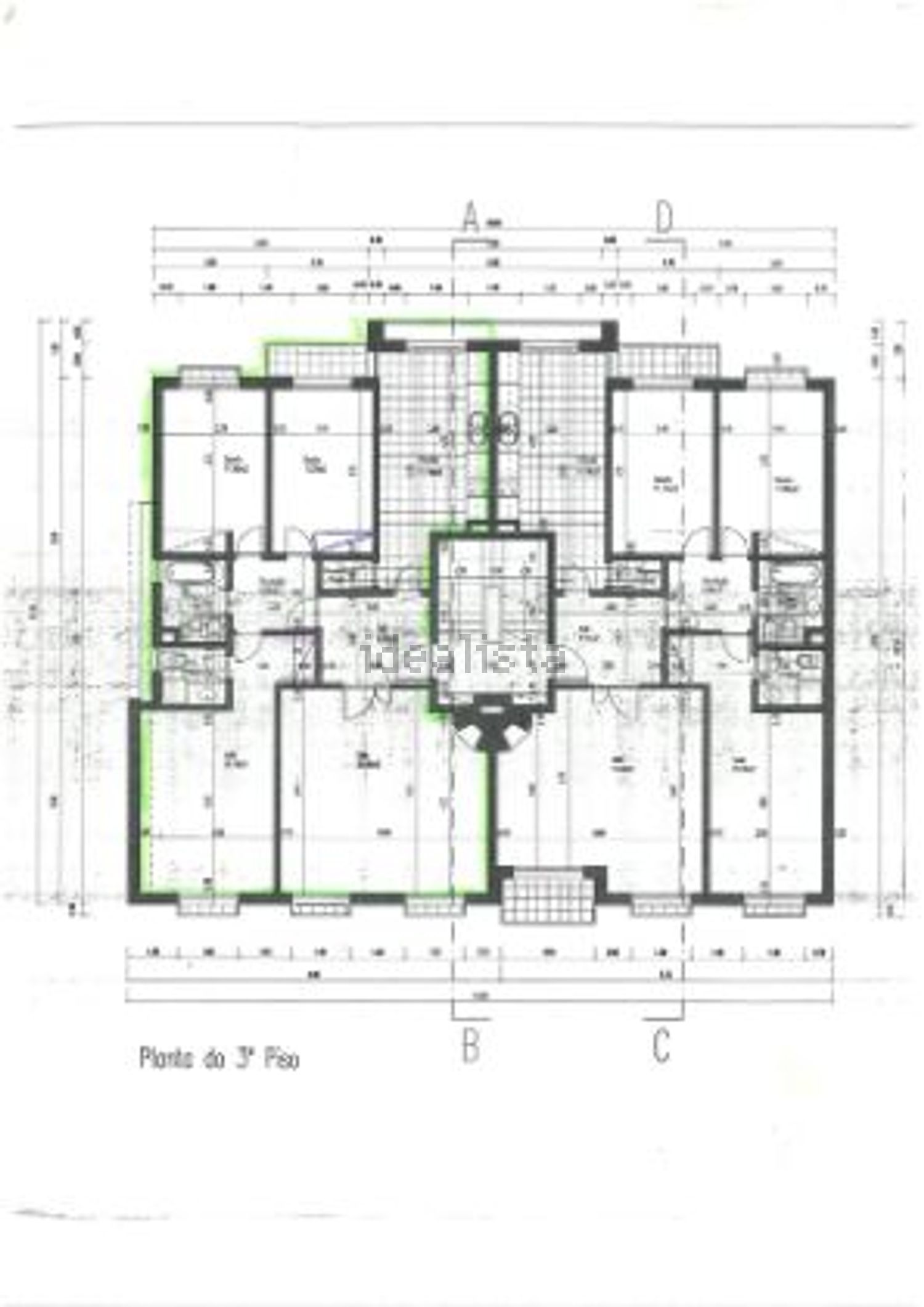 公寓 t3出售在Rua das Forças Armadas - 平面图