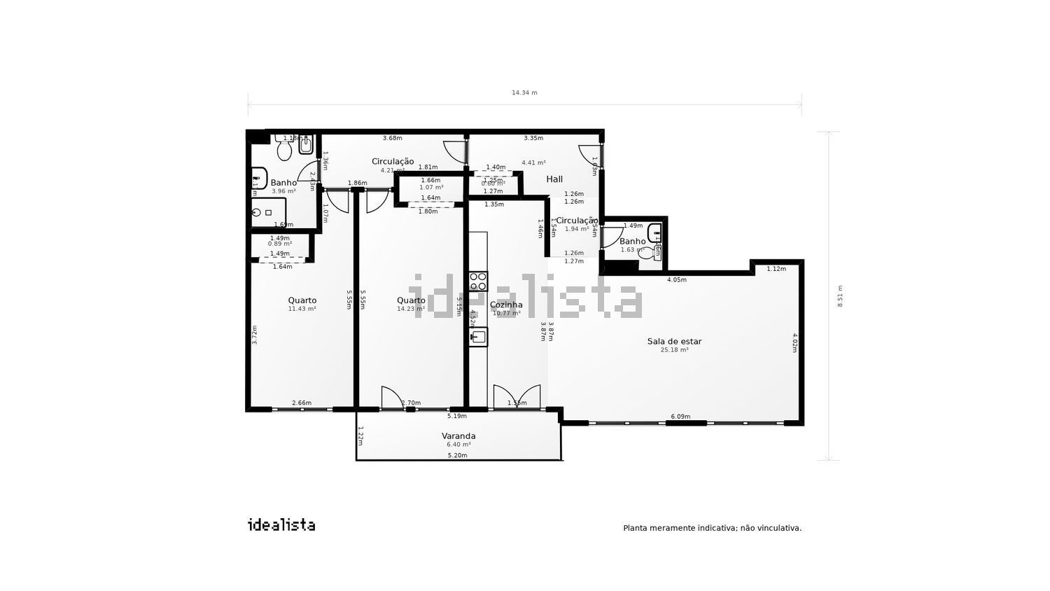 公寓 t2出售在Avenida Bombeiros Voluntarios, 4 - 平面图