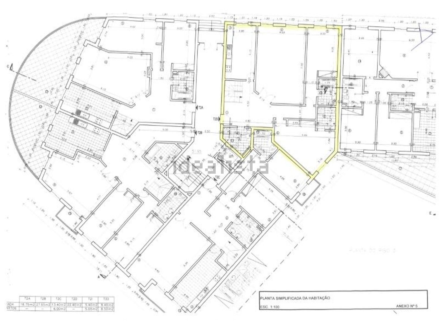 公寓 t2出售在Avenida da Estrada Real - 平面图