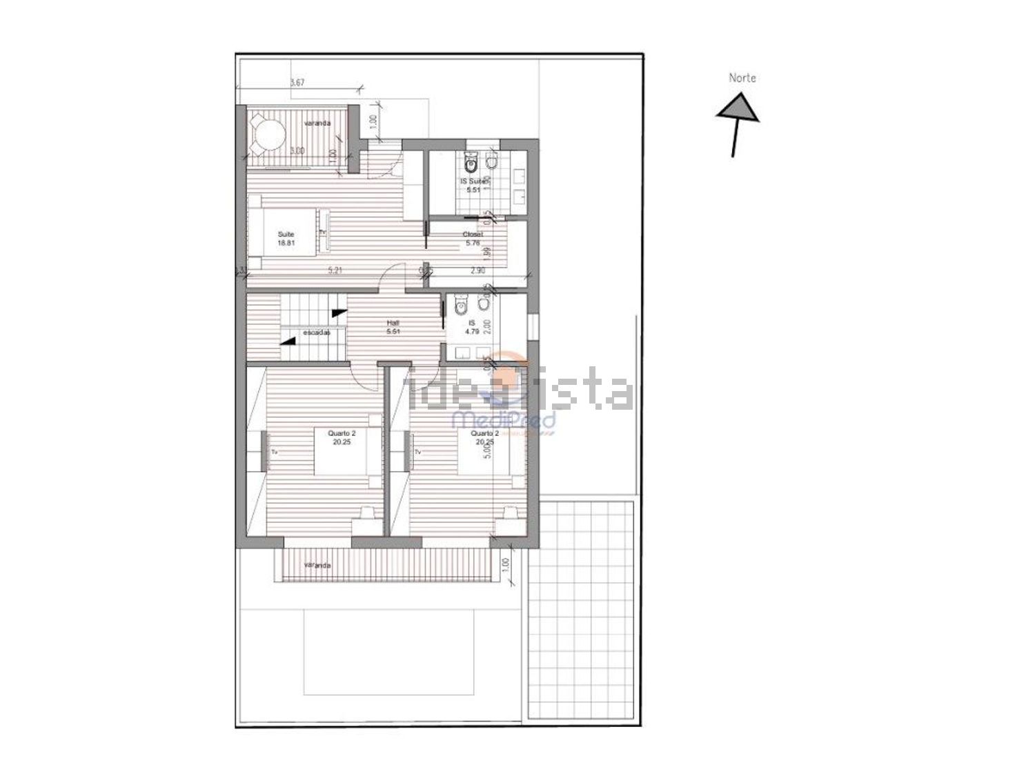 小楼房或独栋别墅出售在Pontinha e Famões - 平面图