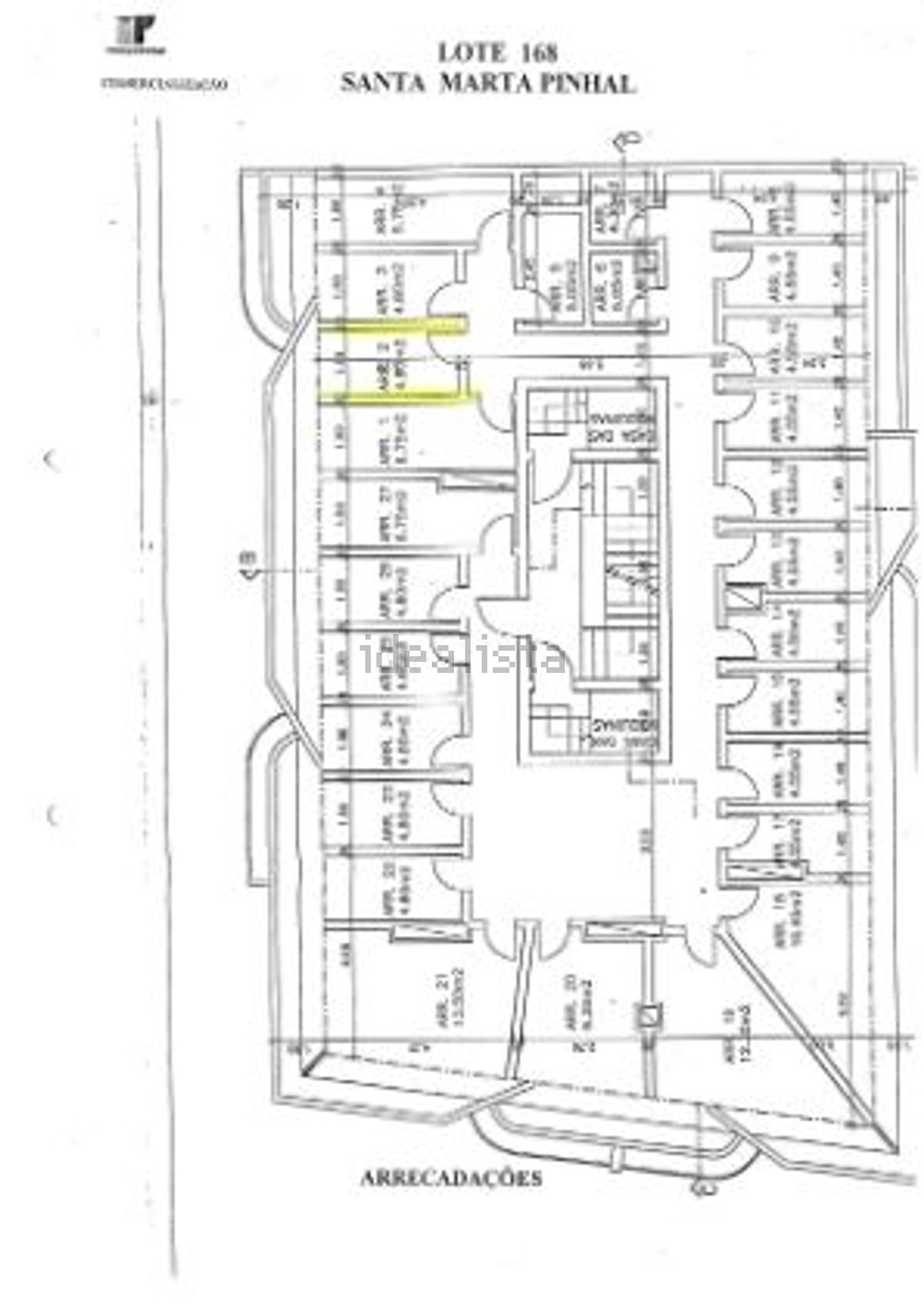 出租公寓 t3在Rua António Garibaldi, 14 - 平面图