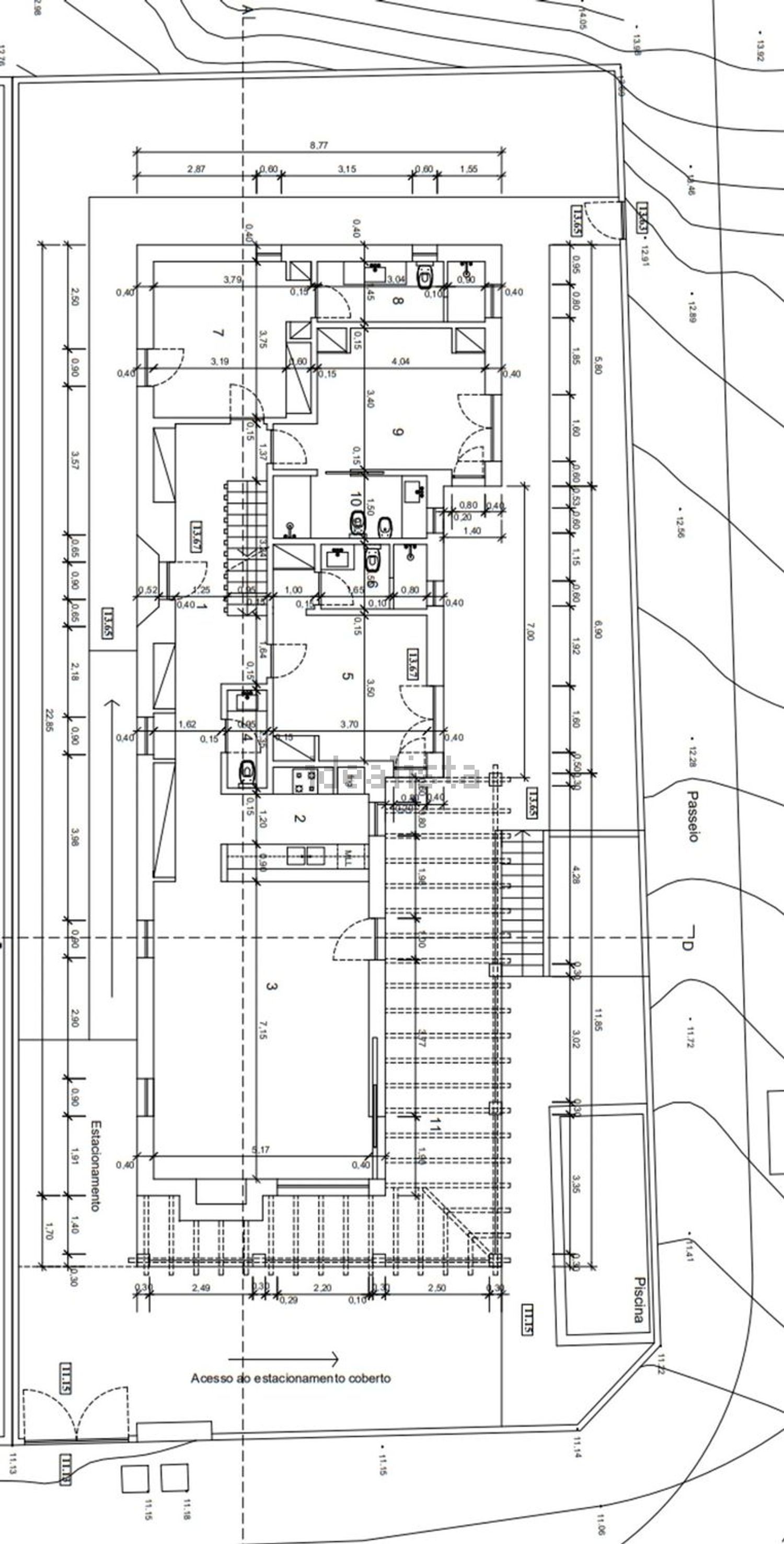 小楼房或独栋别墅出售Carvalhal - 平面图