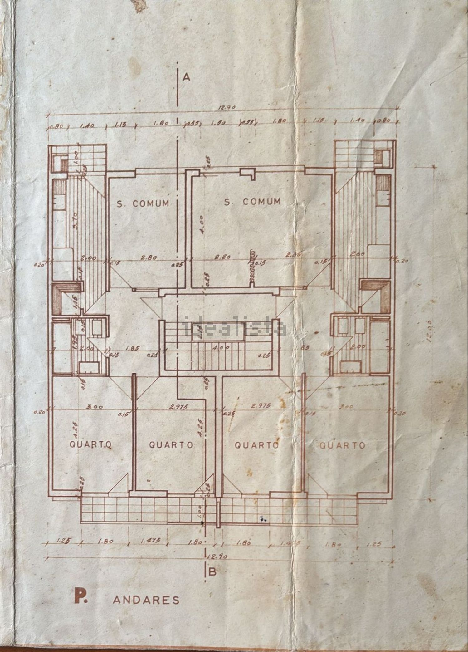 出租公寓 t2在Rua Doutor Aquiles Machado - 平面图