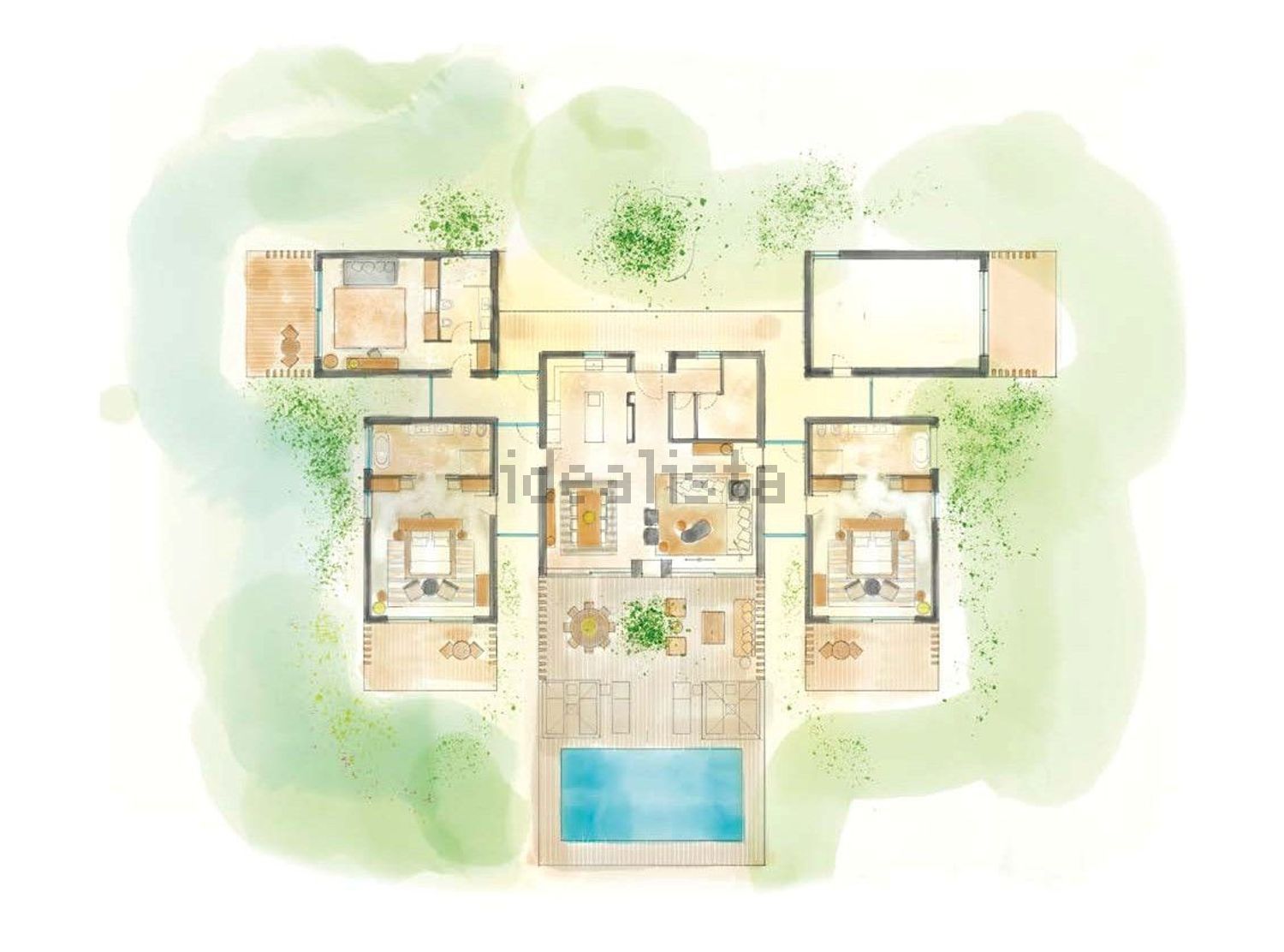 小楼房或独栋别墅出售在Grândola e Santa Margarida da Serra - 平面图