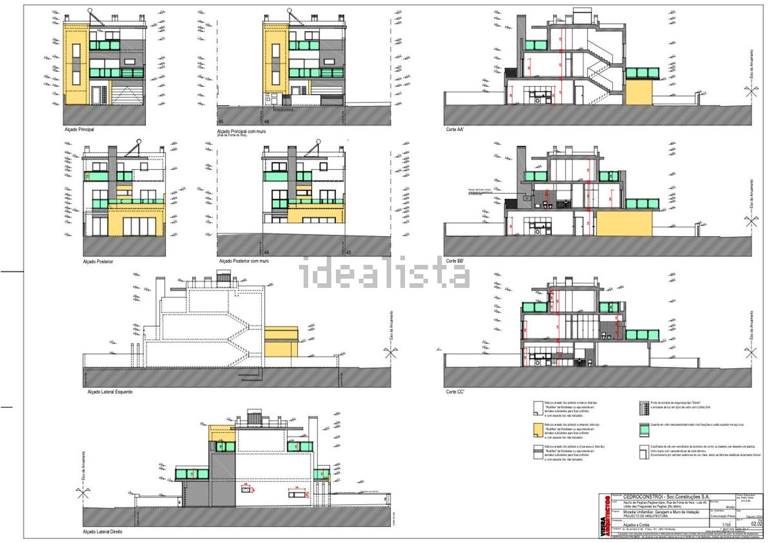 联排别墅出售在Rua Fonte do Nico, 46 Lote 46 - 平面图