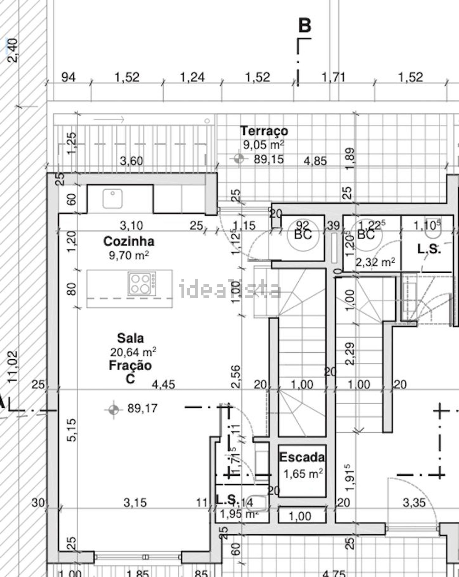 出租复式公寓在Rua de Diu - 平面图