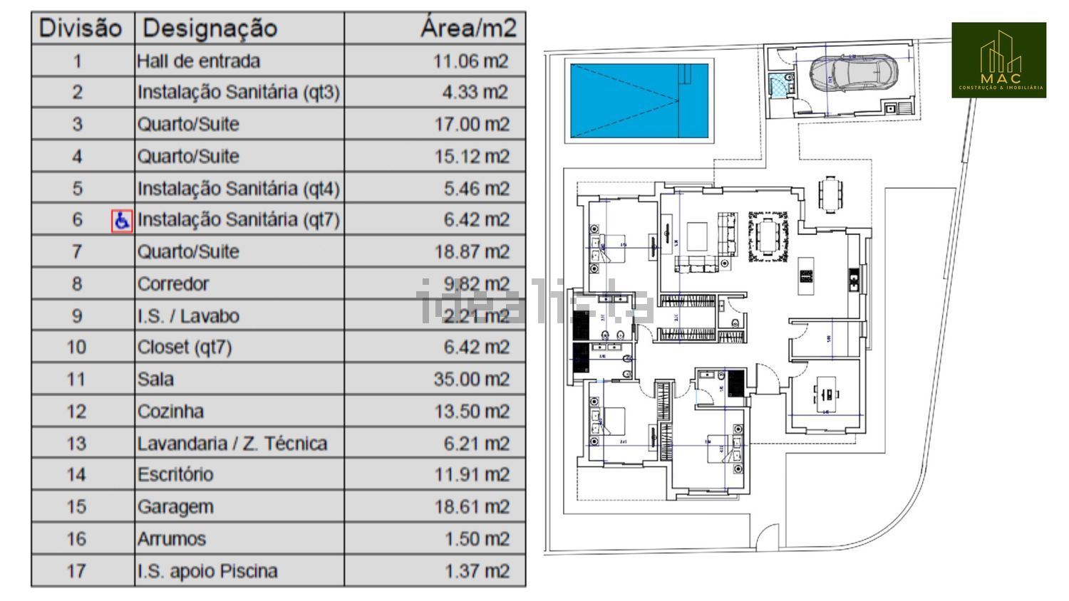 小楼房或独栋别墅出售在Brejos de Azeitão - 平面图