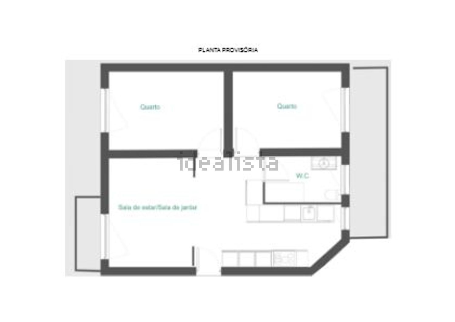 公寓 t2出售在Avenida Marquês de Pombal, 59 - 平面图