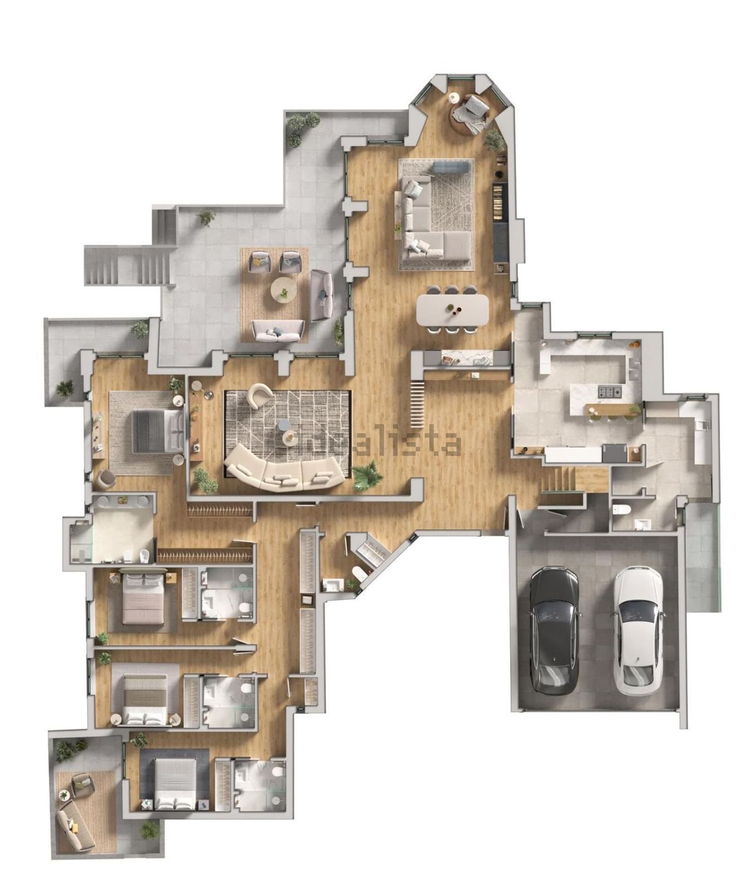 小楼房或独栋别墅出售在Beco do Algarvio - 平面图