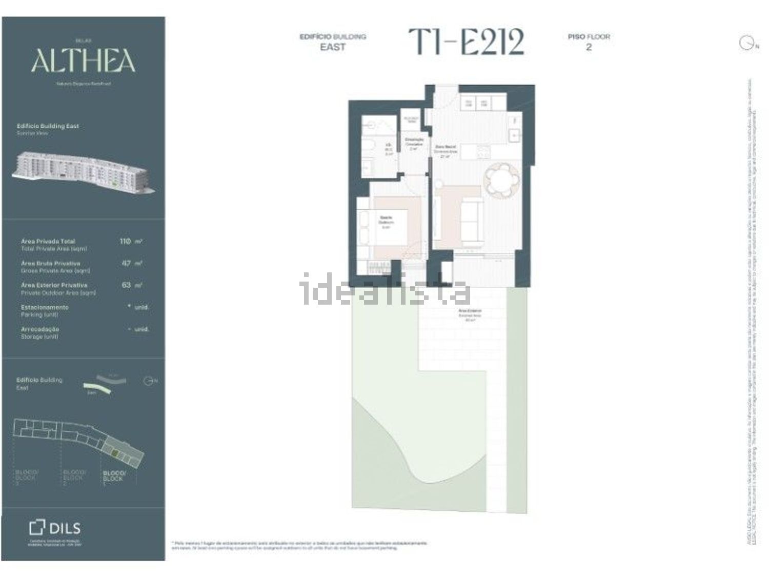 公寓 t1出售在Belas Clube Campo - 平面图