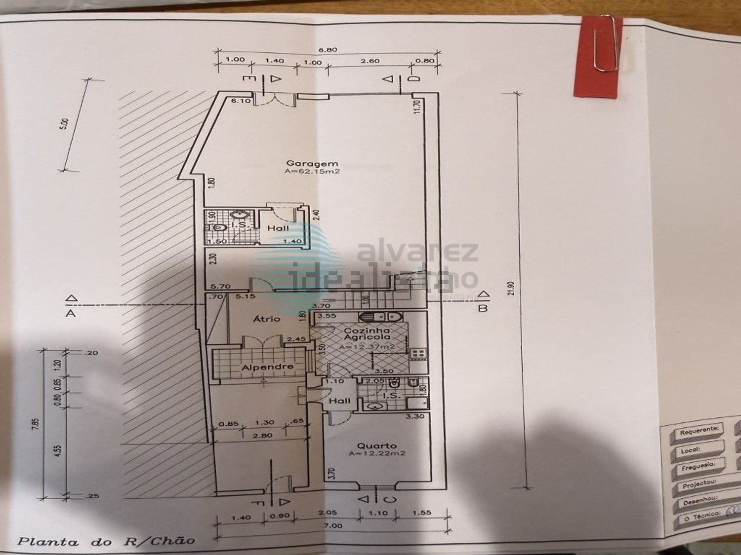 小楼房或独栋别墅出售在Rua 1° de Maio, 3 - 平面图