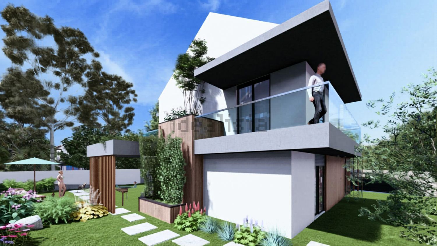 小楼房或独栋别墅出售在Rua Central - 外立面