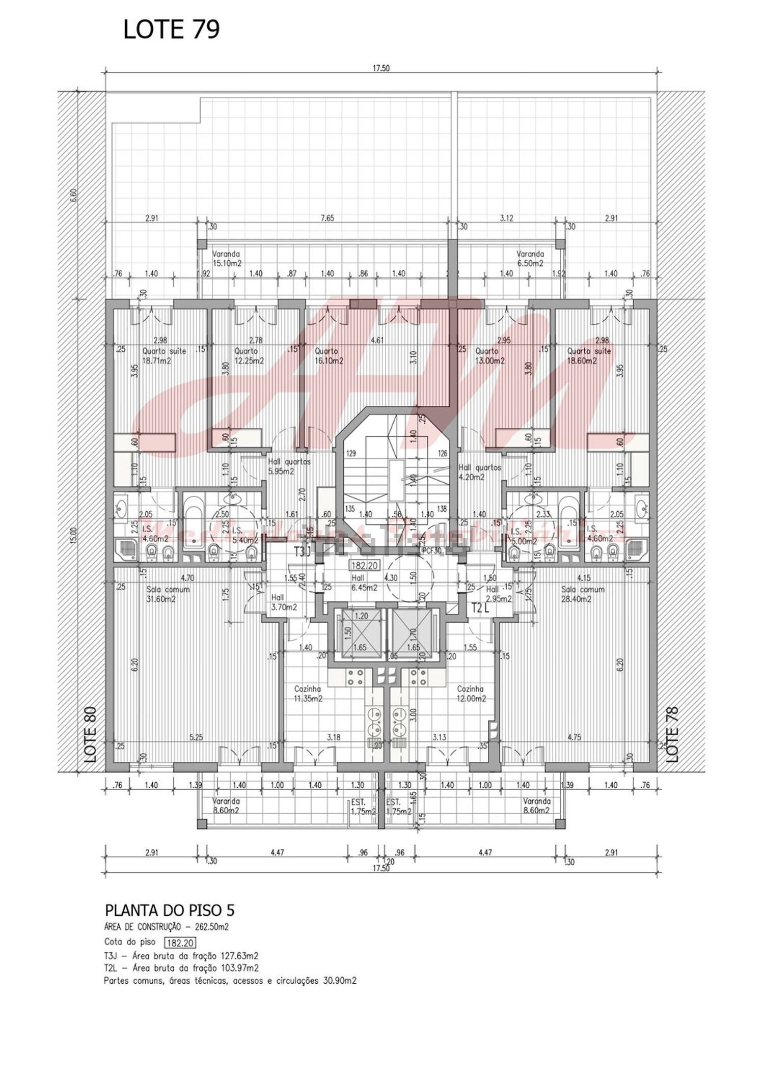 公寓 t3出售在Rua Henrique Campos - 平面图