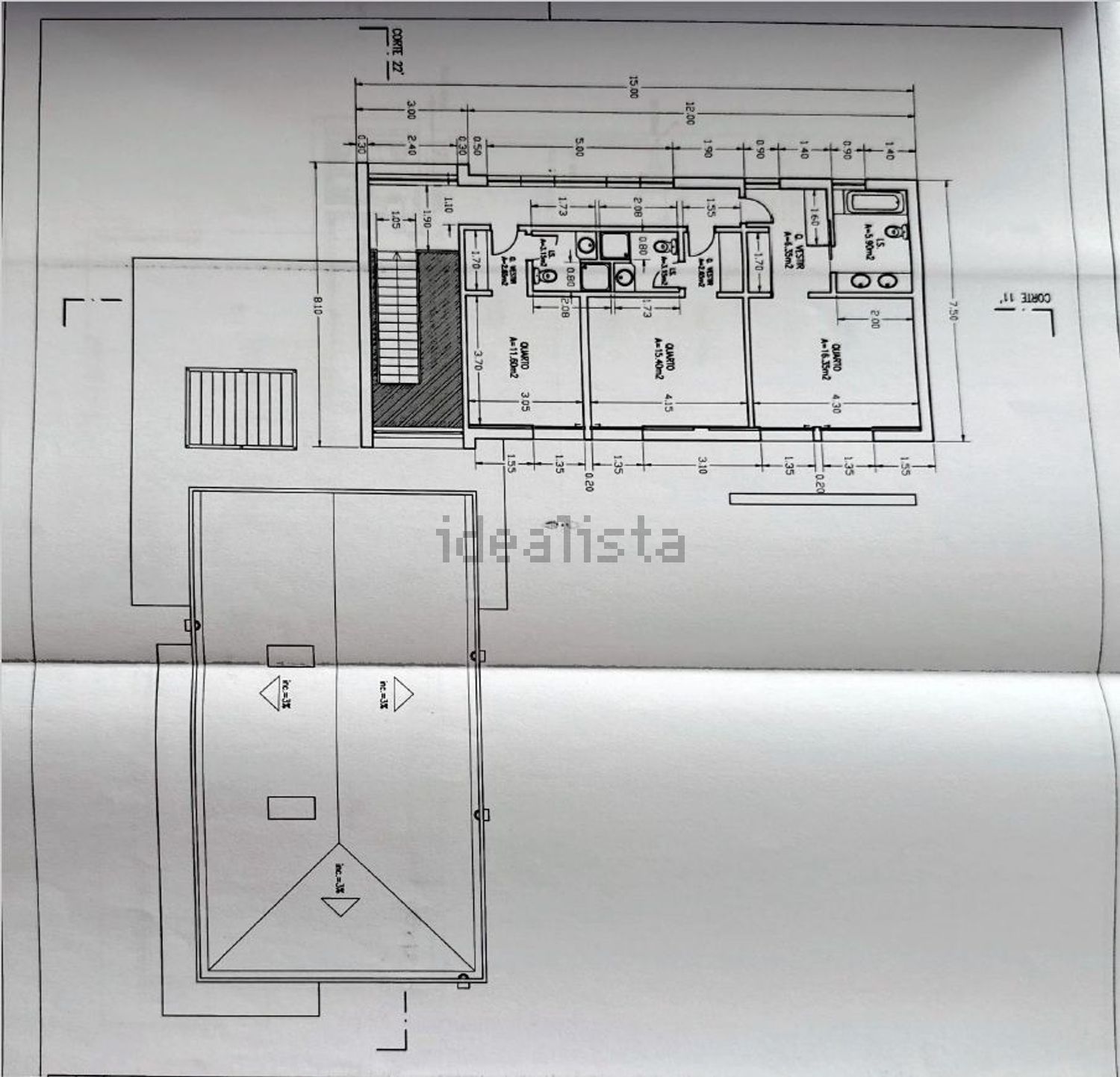 小楼房或独栋别墅出售在São João das Lampas e Terrugem - 平面图