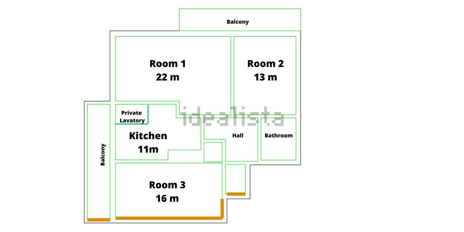 出租房间在Estrada da Luz, 100 - 平面图