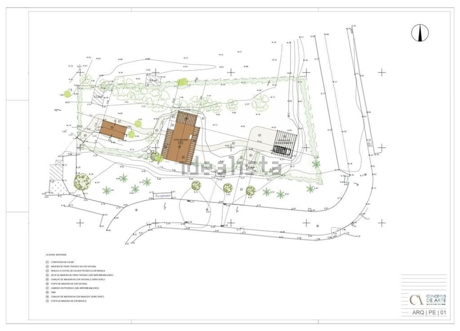 小楼房或独栋别墅出售在Estrada Sem Nome - 平面图