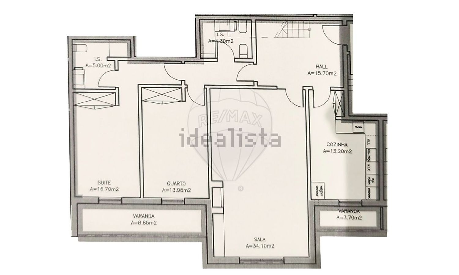 公寓 t2出售在Avenida Principal - 平面图