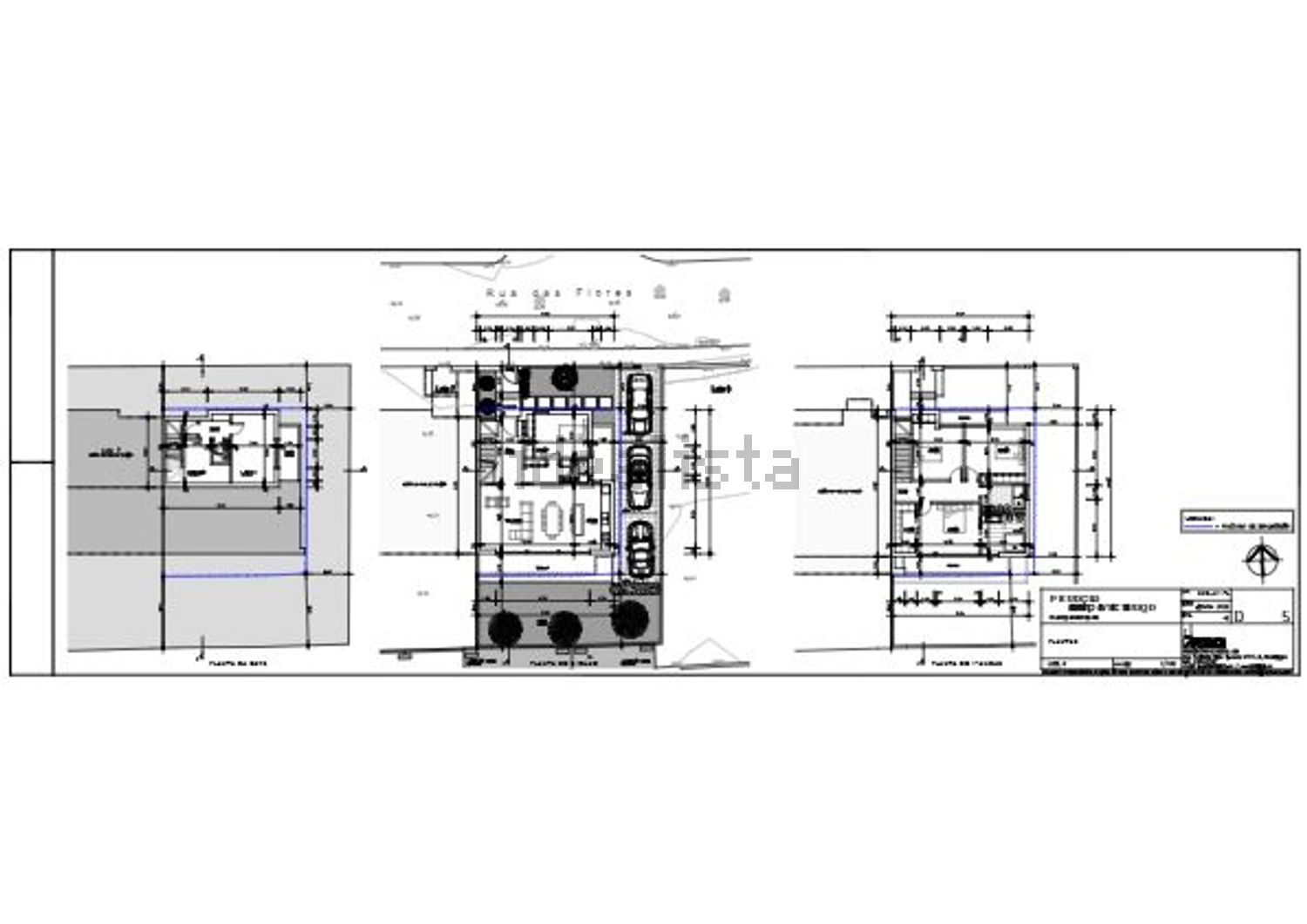 双拼别墅出售在Rua das Flores - 平面图