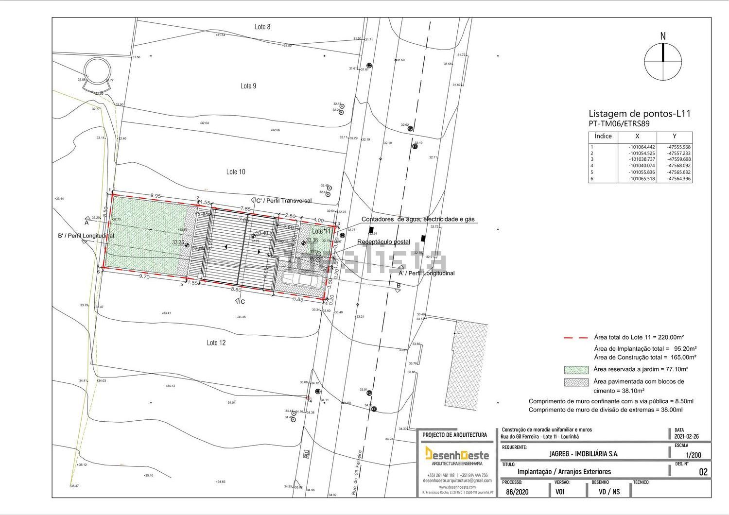 双拼别墅出售在Rua do Gil Ferreira 7 -, 12 - 平面图