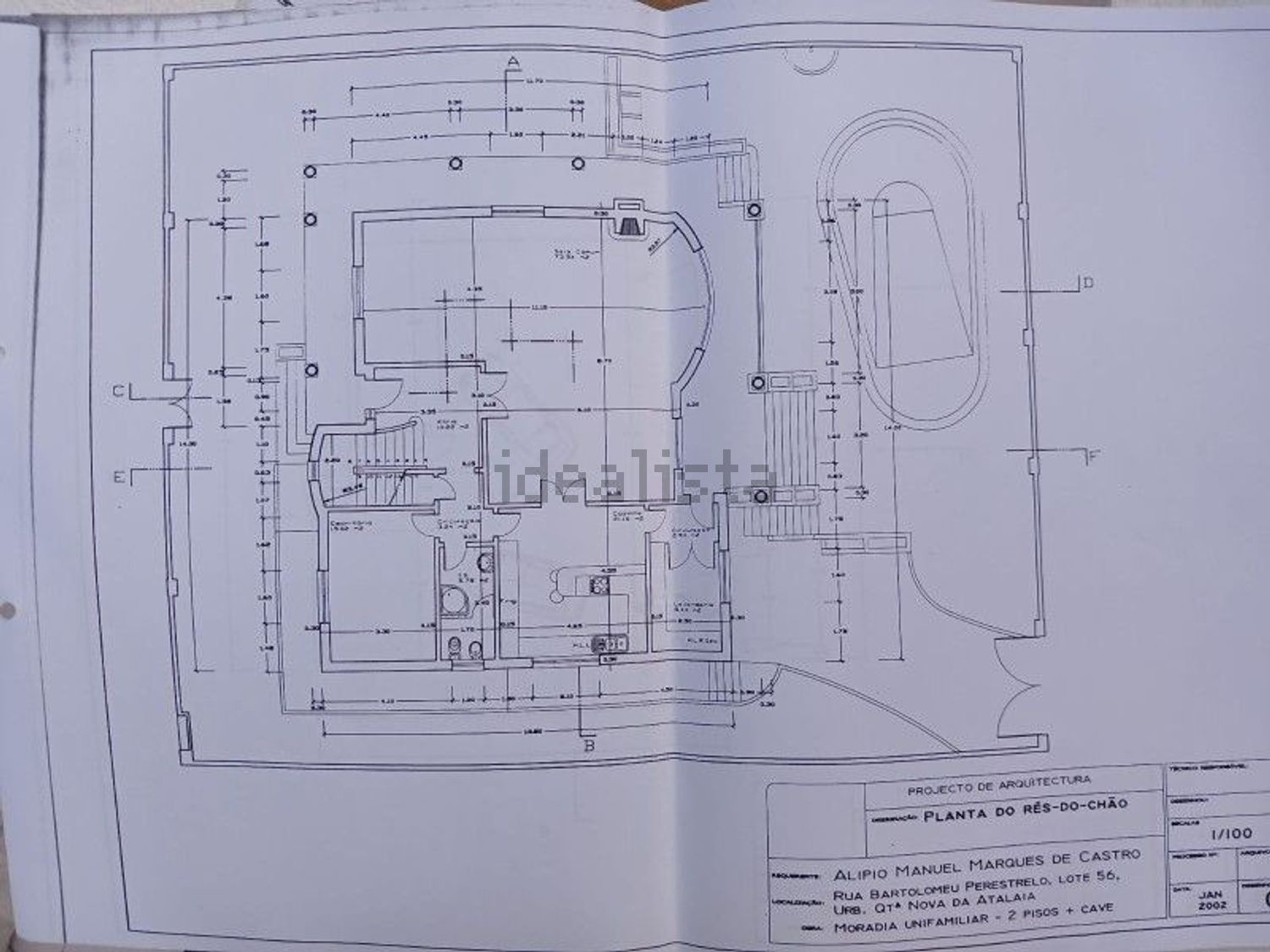 小楼房或独栋别墅出售在Rua Bartolomeu Perestelo, 189 - 平面图