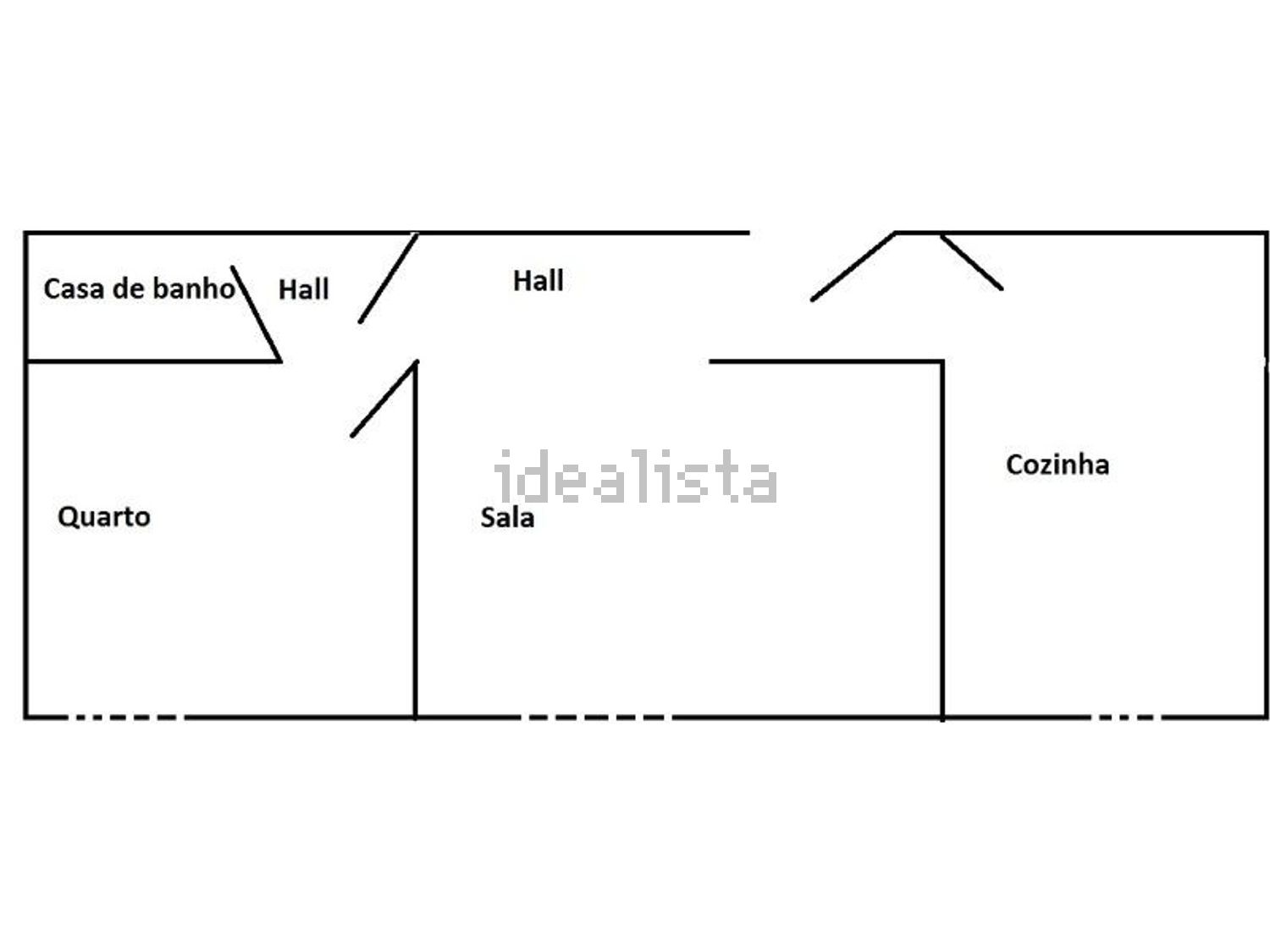 出租公寓 t1在Avenida Cidade de Bratislava - 平面图