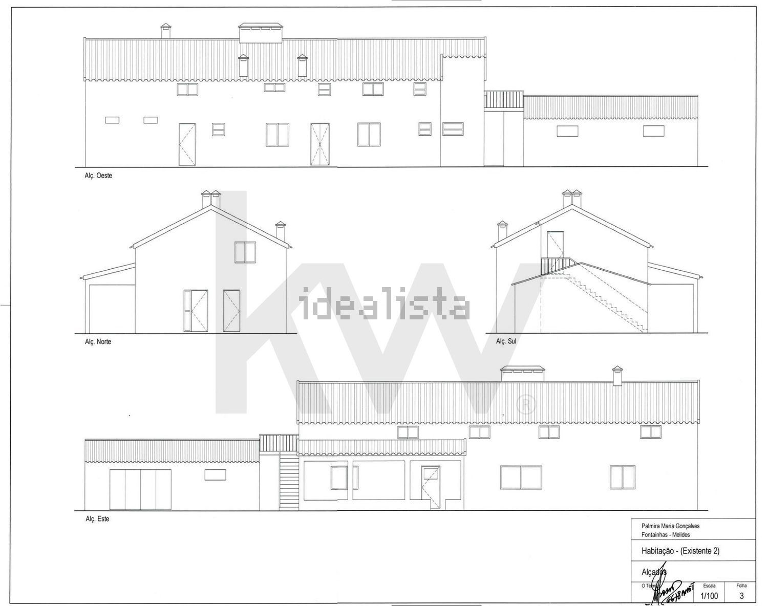 庄园出售在Rua Doutor Jacinto Nunes - 平面图