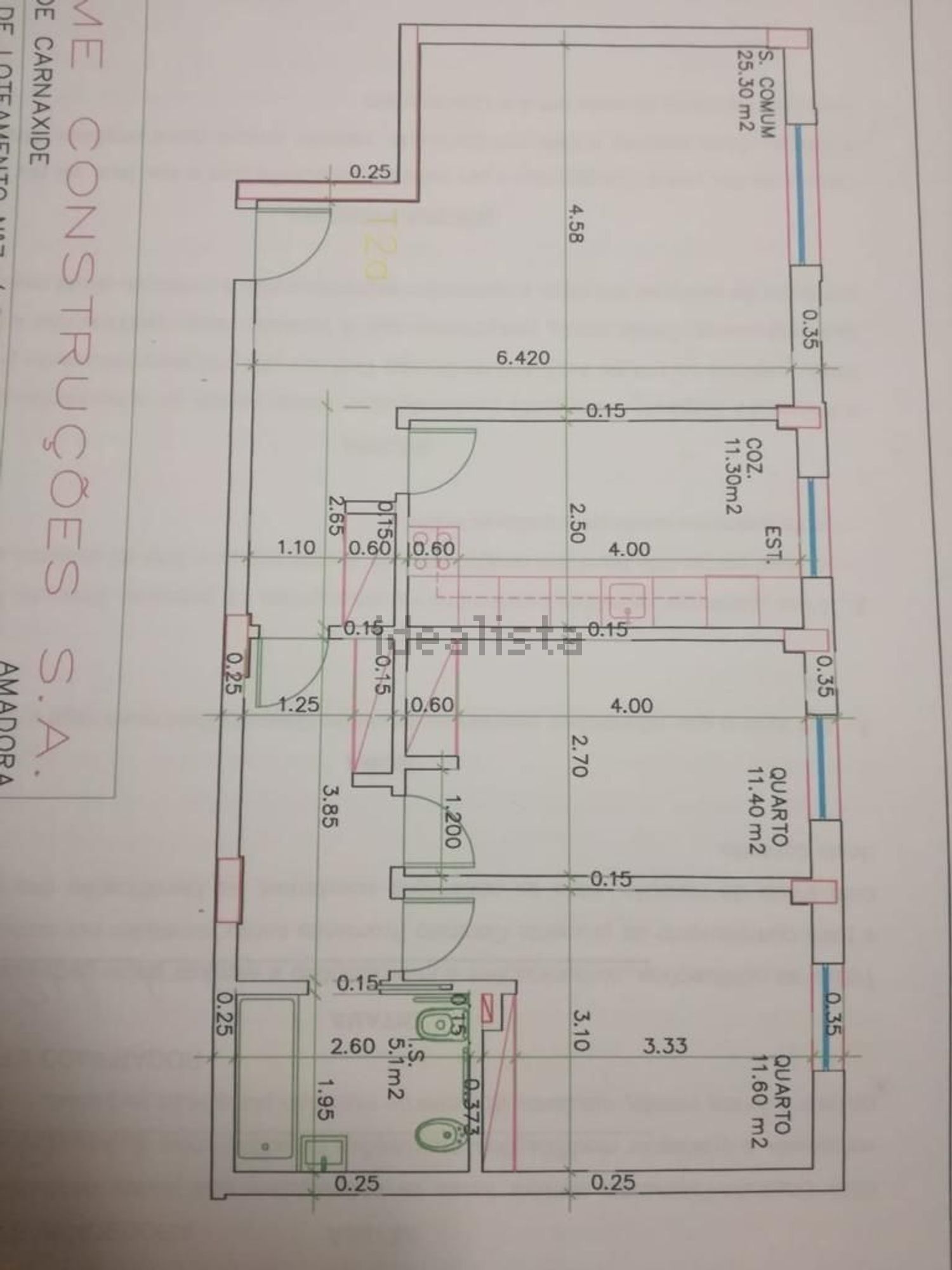 公寓 t2出售在Rua Corpo Nacional de Escutas - 平面图