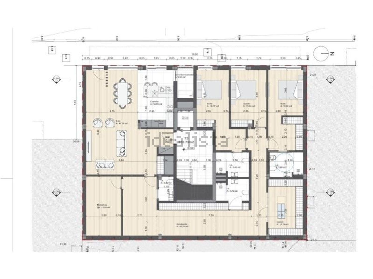 公寓 t3出售在Palhais e Coina - 平面图