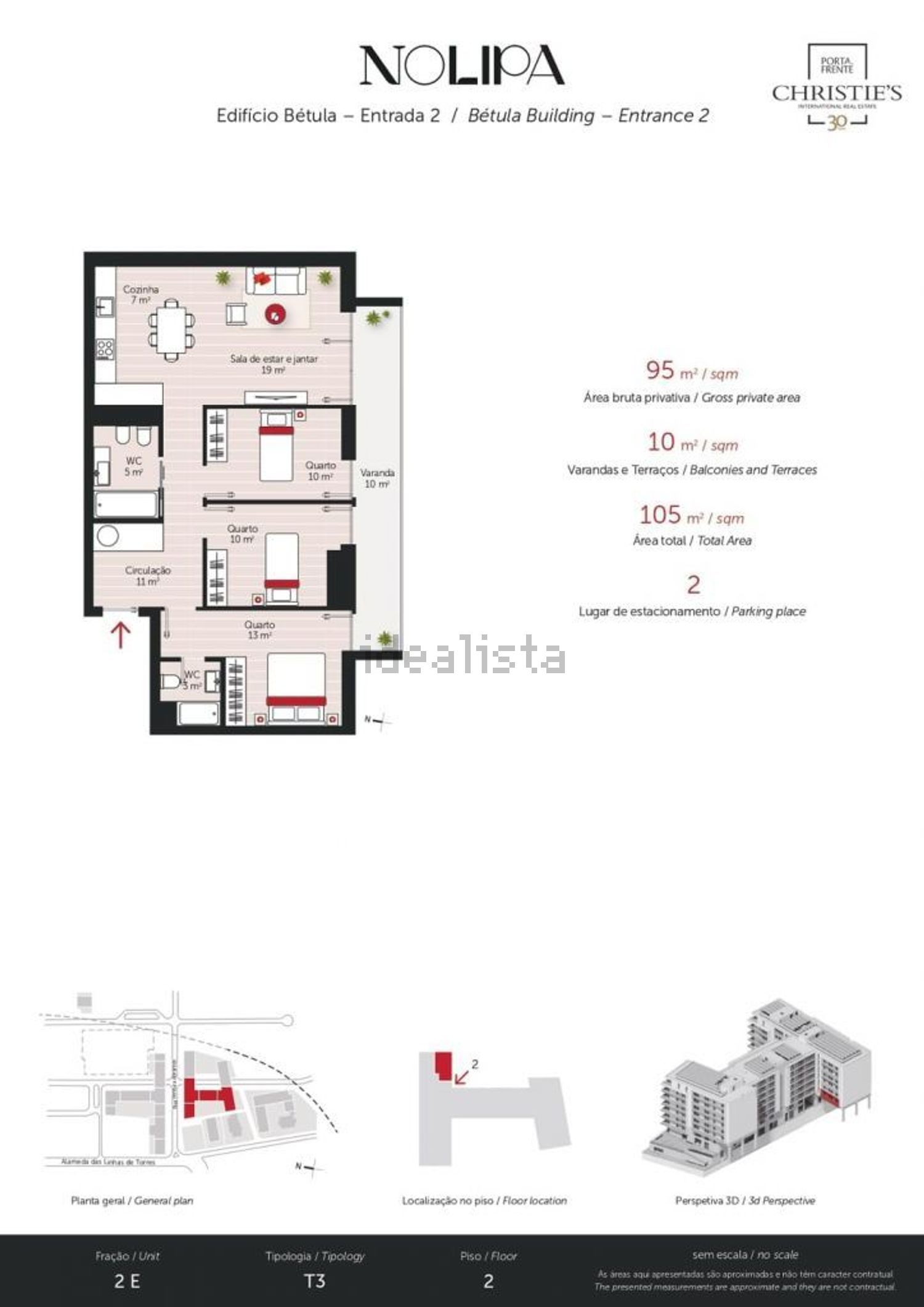 公寓 t3出售在Alto do Lumiar - Quinta das Conchas - Quinta do Lambert - 平面图