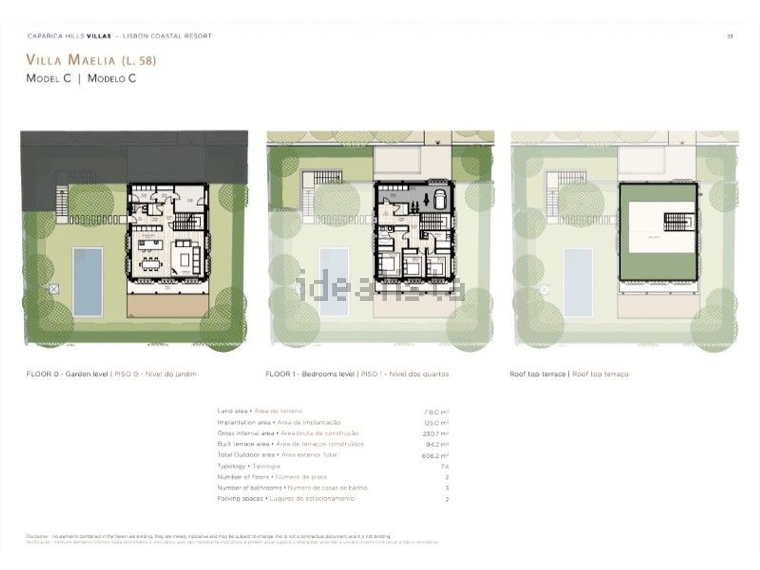 小楼房或独栋别墅出售在Caparica e Trafaria - 平面图
