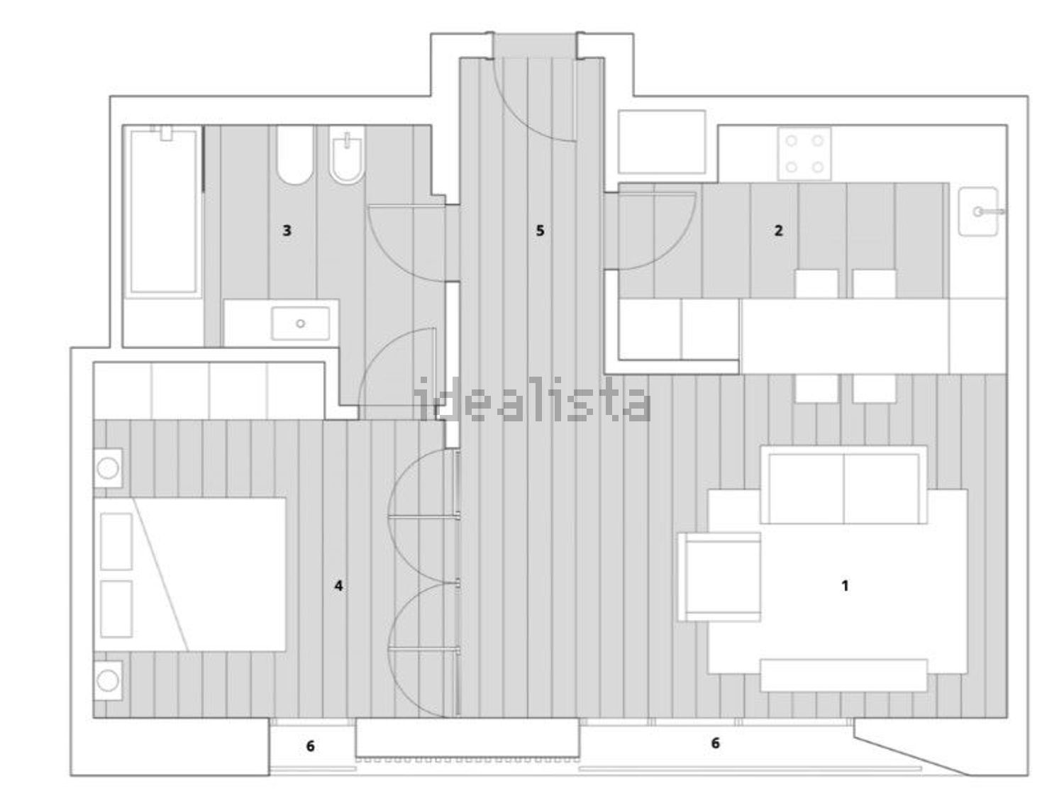 公寓 t1出售在Rua Pablo Neruda, 4 - 平面图