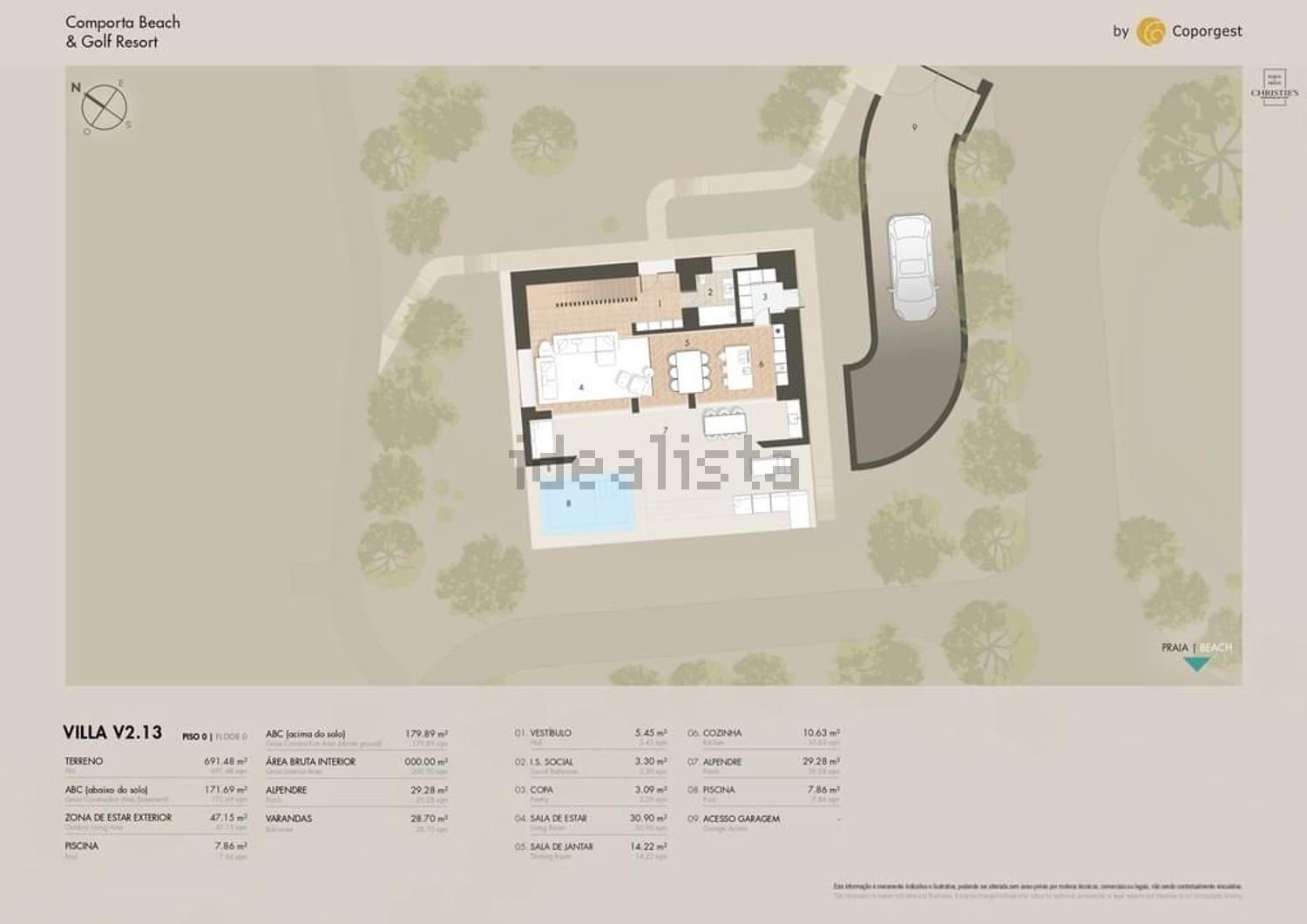 小楼房或别墅出售在Tróia - 平面图