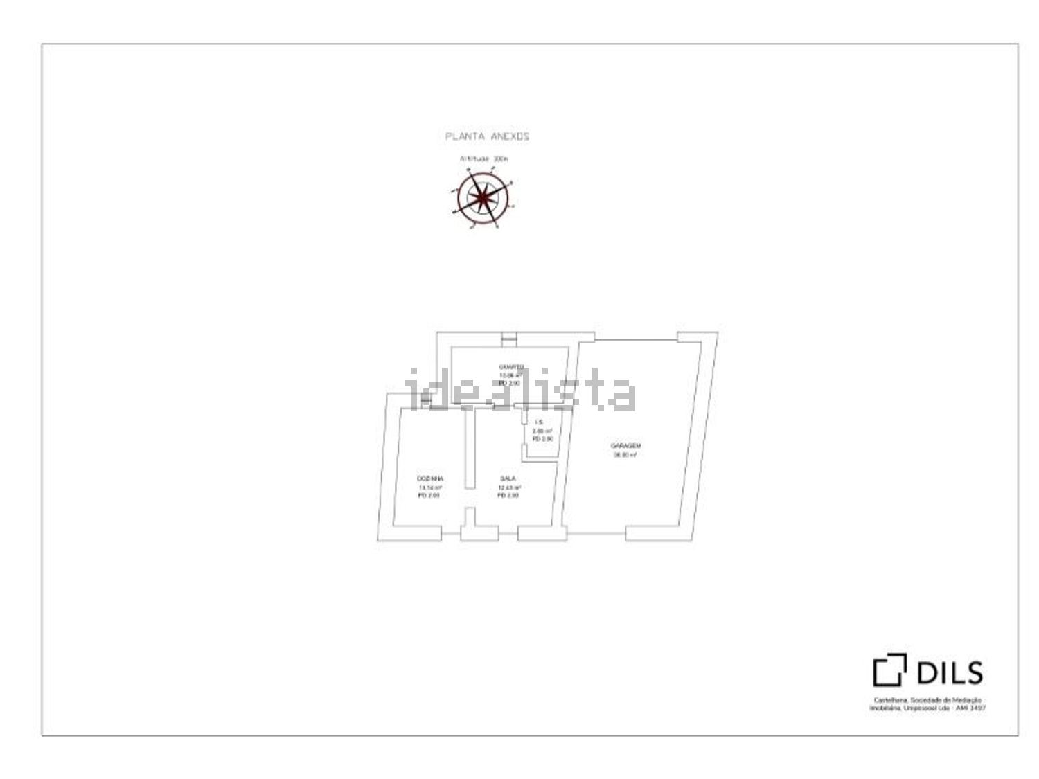 小楼房或独栋别墅出售在Rua Norte - 平面图