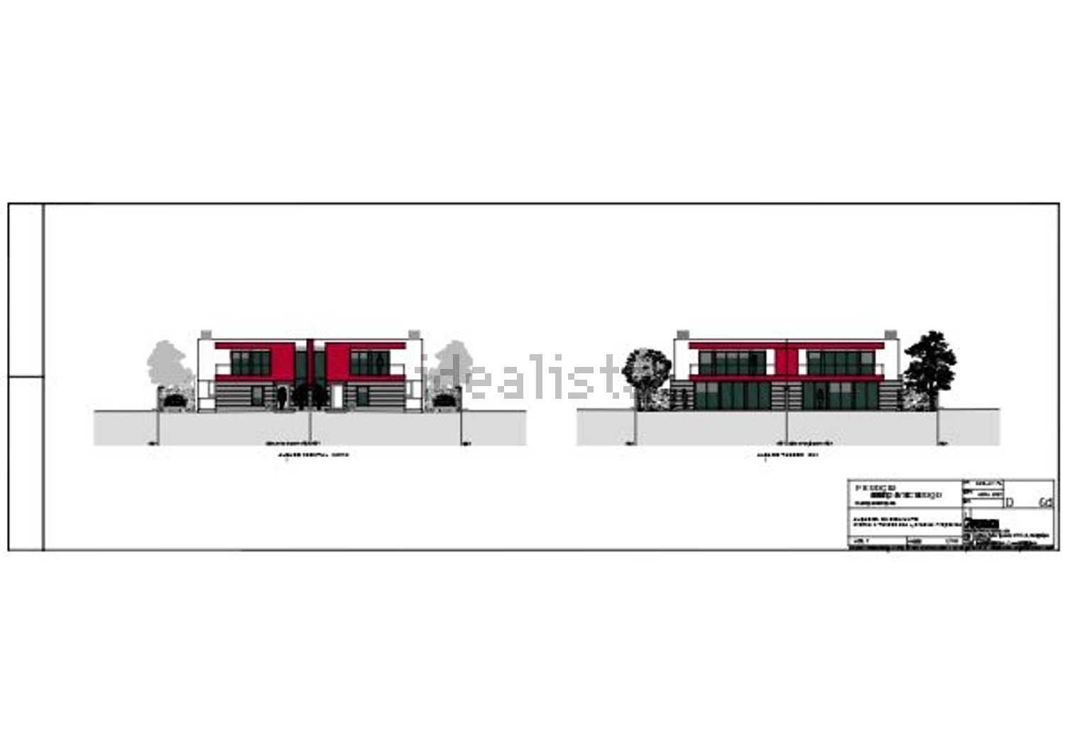双拼别墅出售在Rua das Flores - 平面图