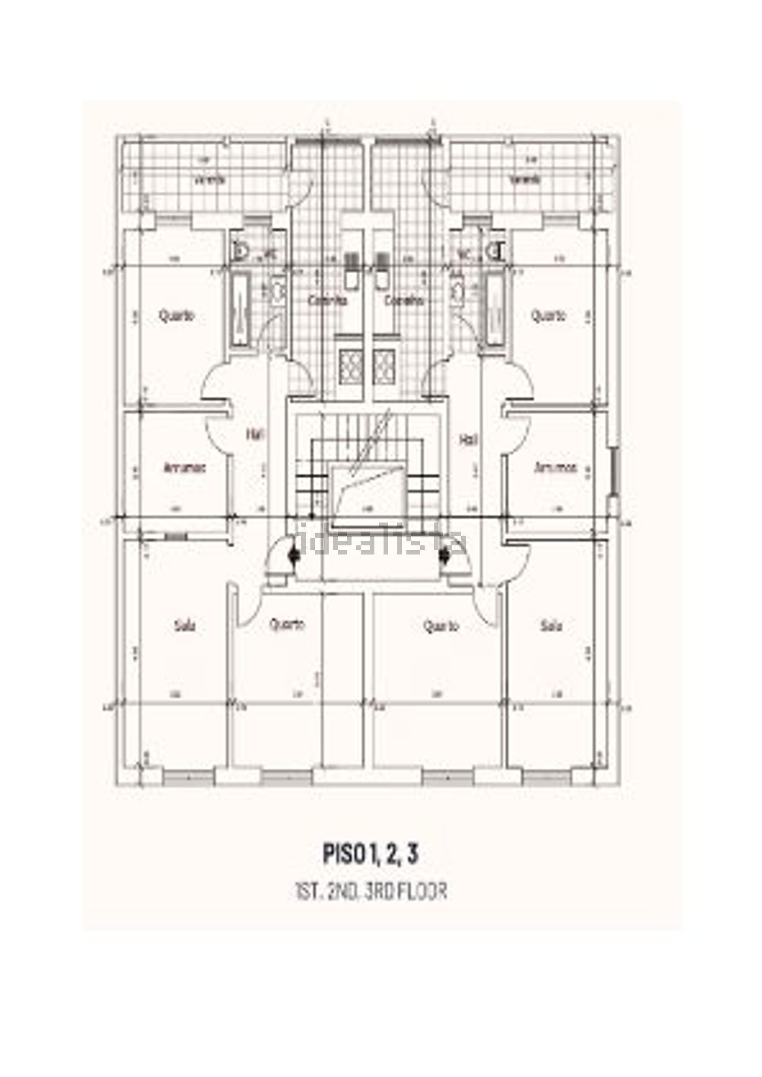 公寓 t2出售在Rua General Humberto Delgado - 平面图