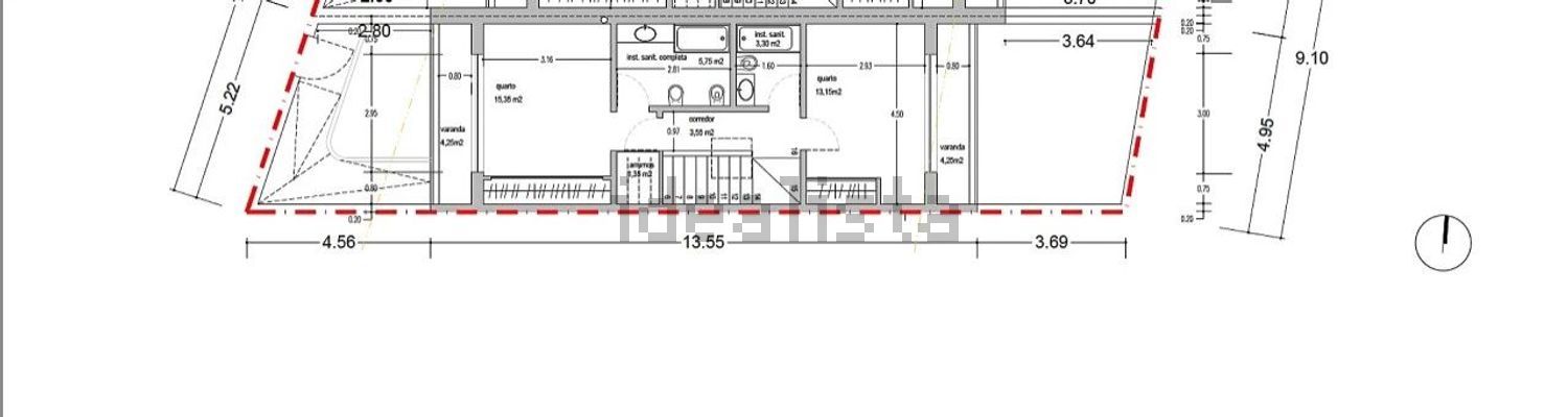 双拼别墅出售在Rua da Cancelinha, 12 - 平面图